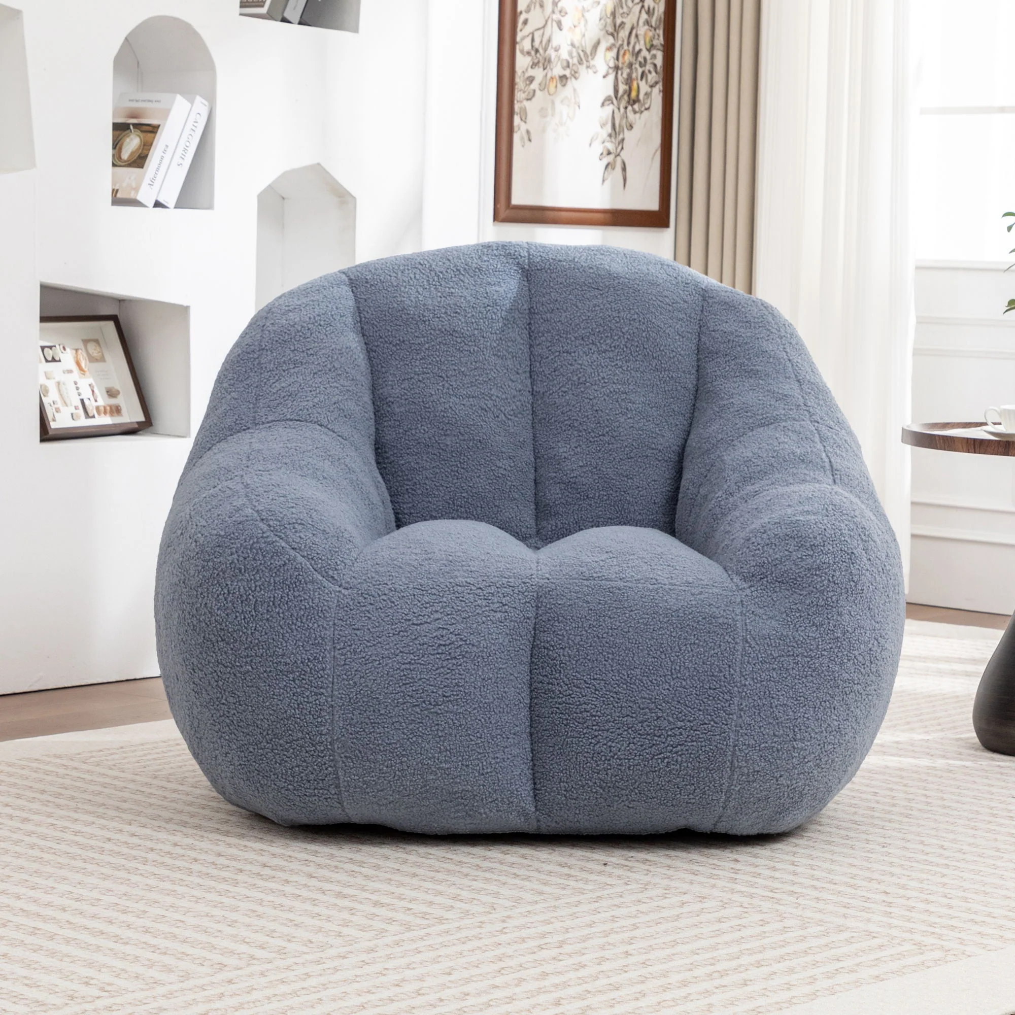 Comfy Bean Bag Chair With Memory Foam Filler, Tufted Soft - Image 8
