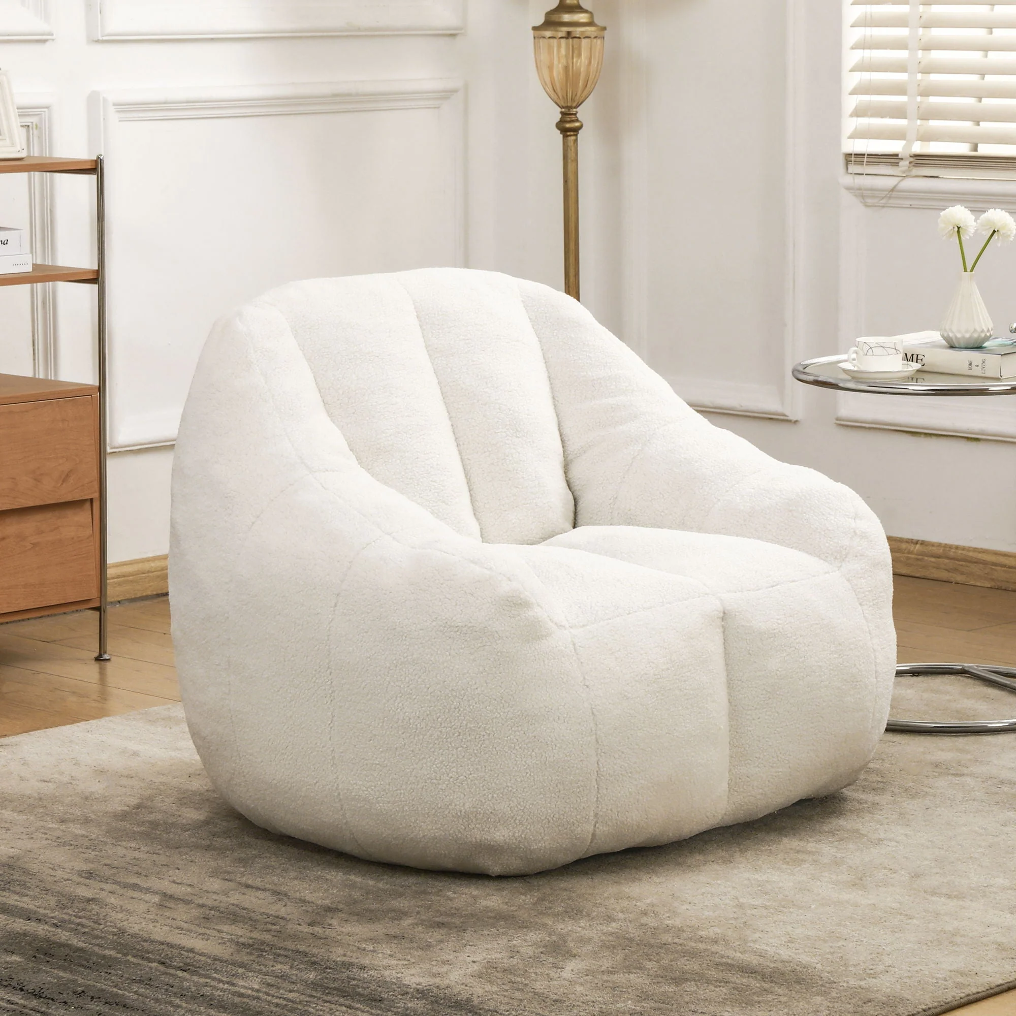 Comfy Bean Bag Chair With Memory Foam Filler, Tufted Soft - Image 9