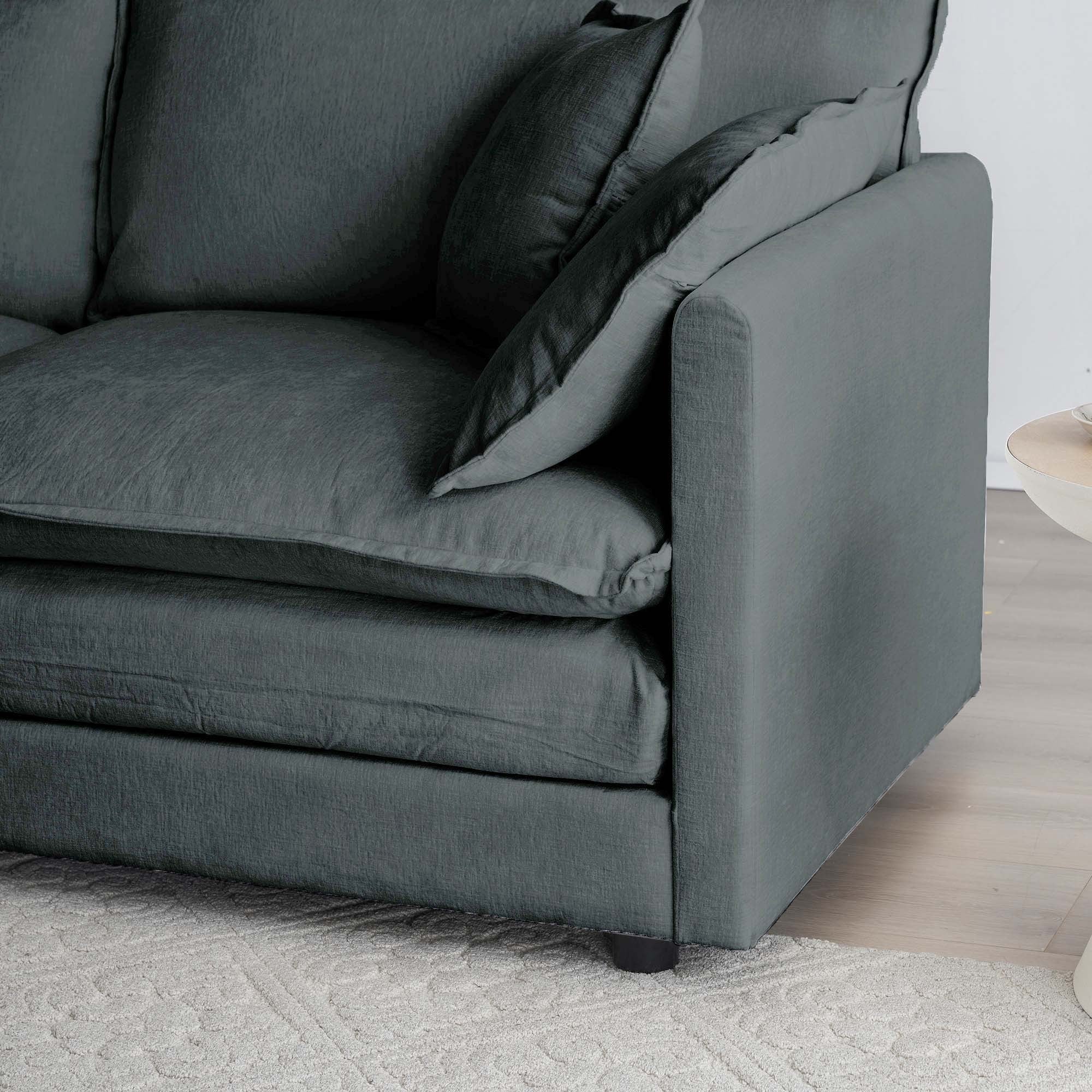 Comfy Deep Single Seat Sofa Upholstered Reading Armchair - Image 5