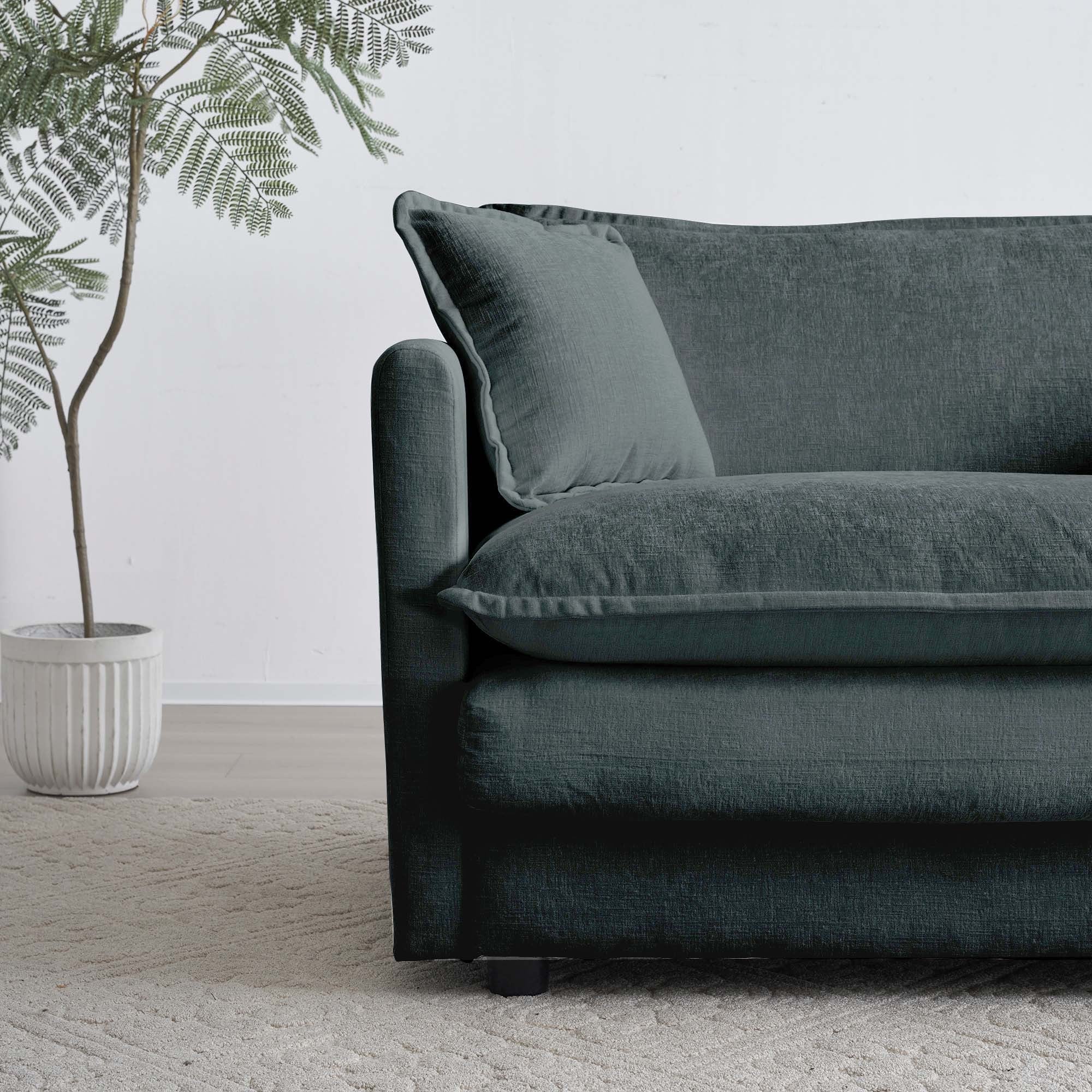 Comfy Deep Single Seat Sofa Upholstered Reading Armchair - Image 8