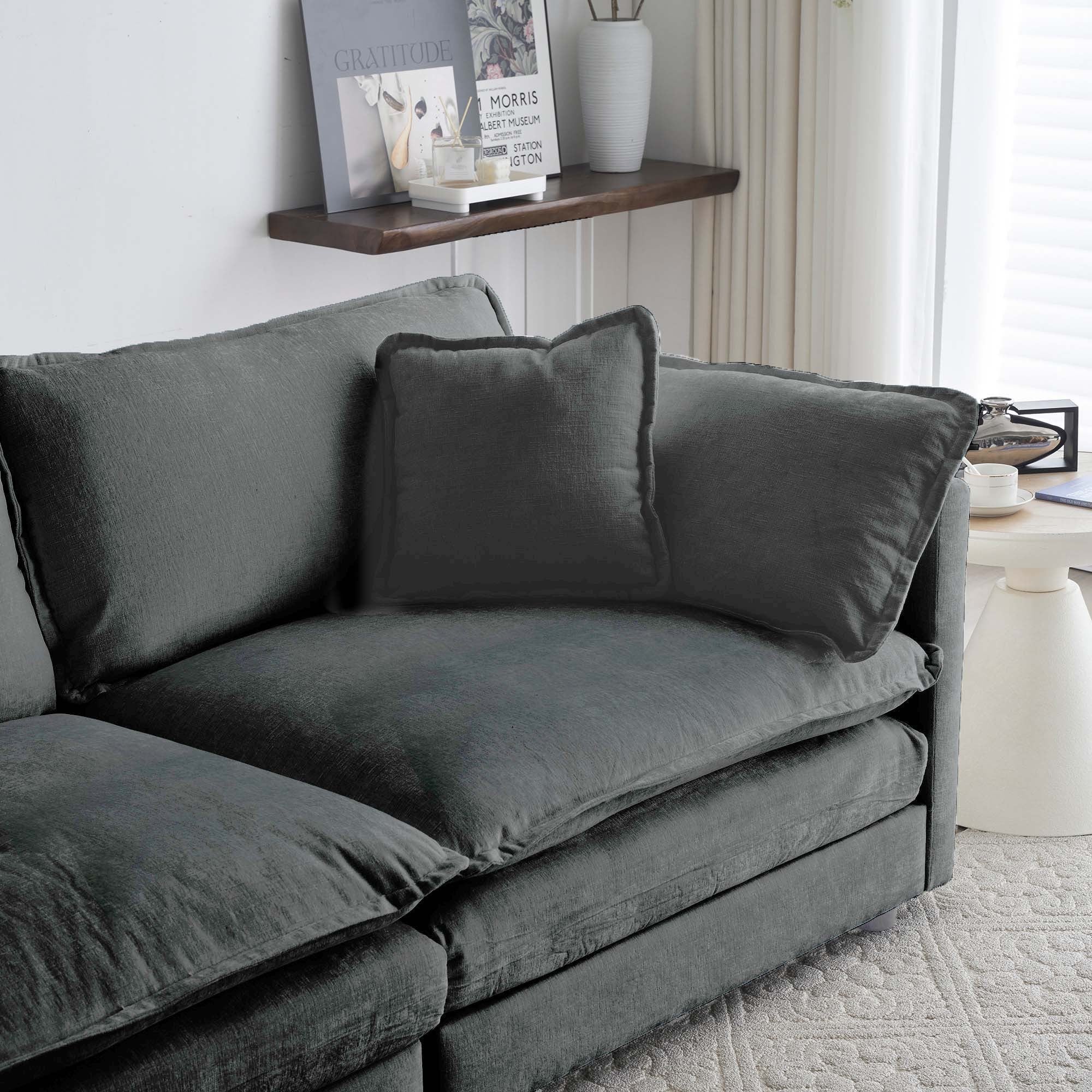 Comfy Deep Single Seat Sofa Upholstered Reading Armchair - Image 9