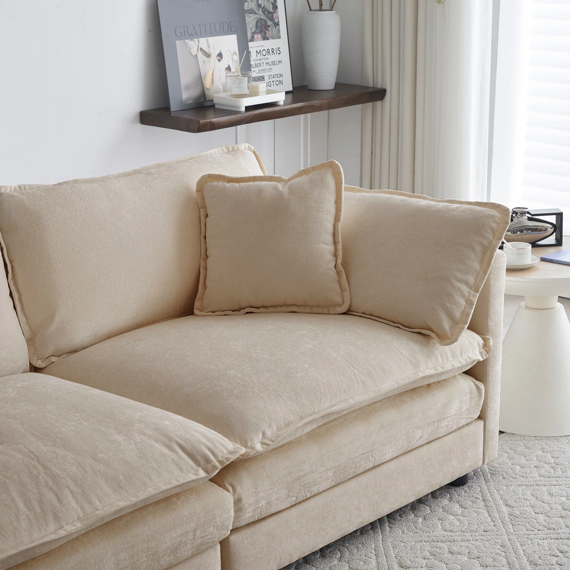 Comfy Deep Single Seat Sofa Upholstered Reading Armchair - Image 3