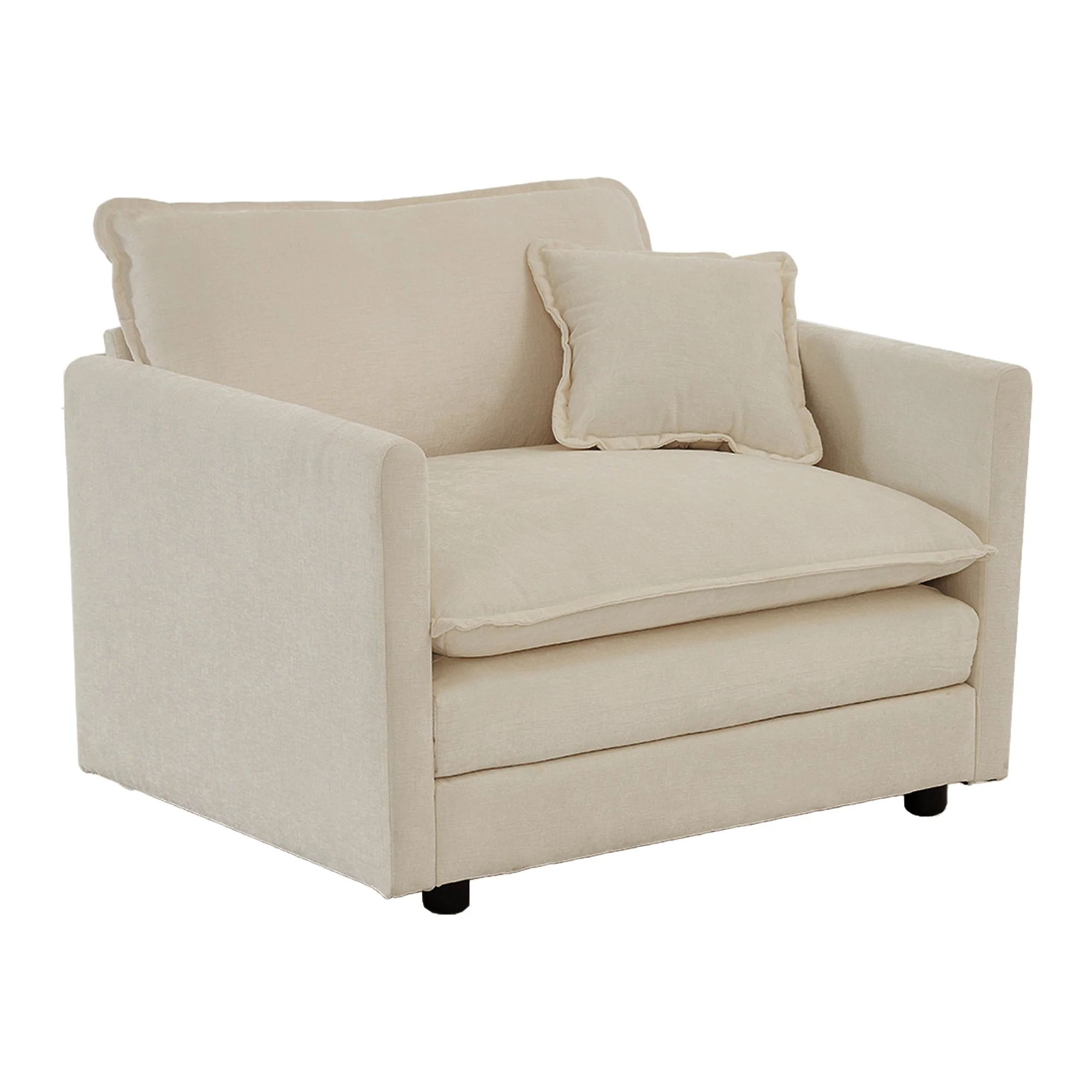 Comfy Deep Single Seat Sofa Upholstered Reading Armchair - Image 9