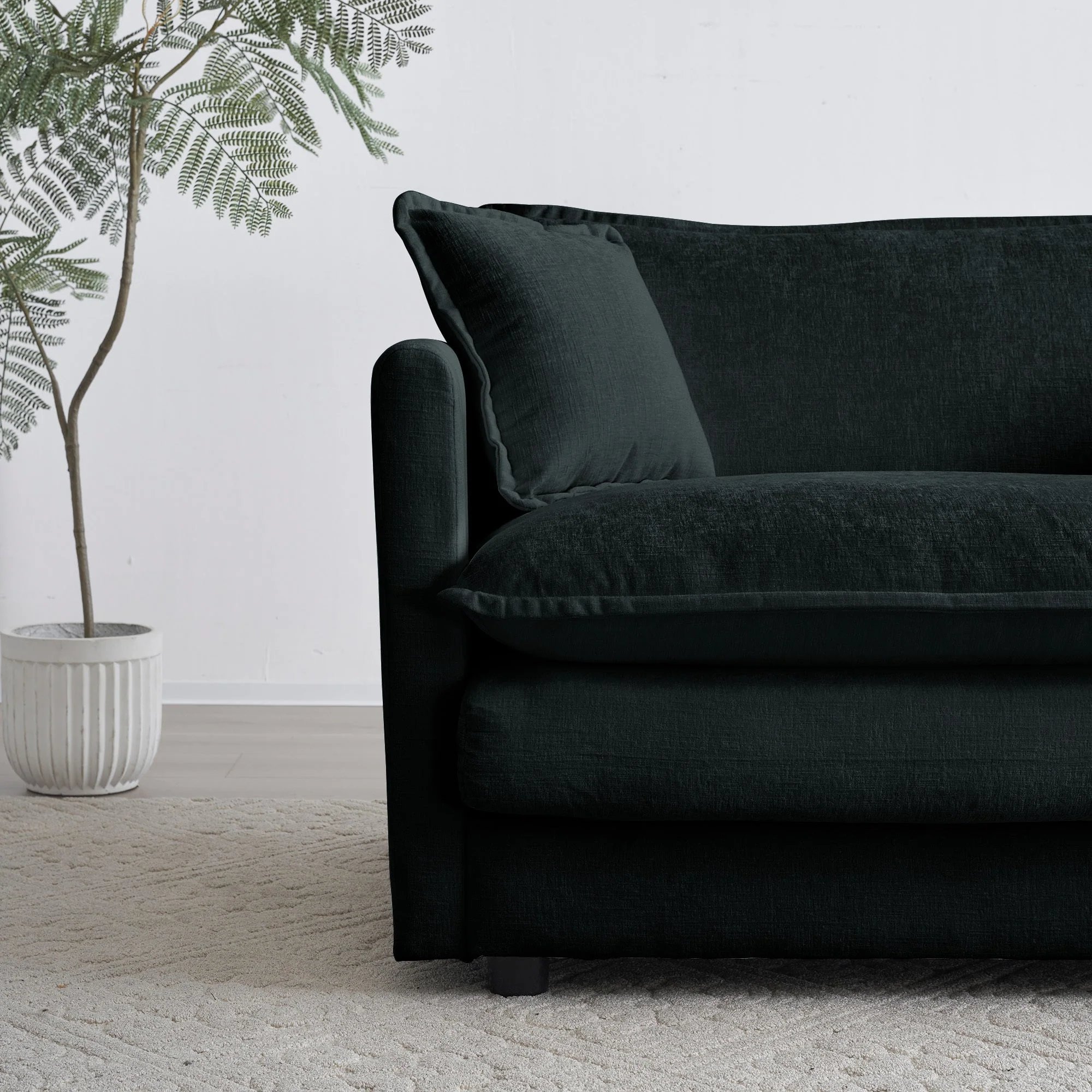 Comfy Deep Single Seat Sofa Upholstered Reading Armchair - Image 6