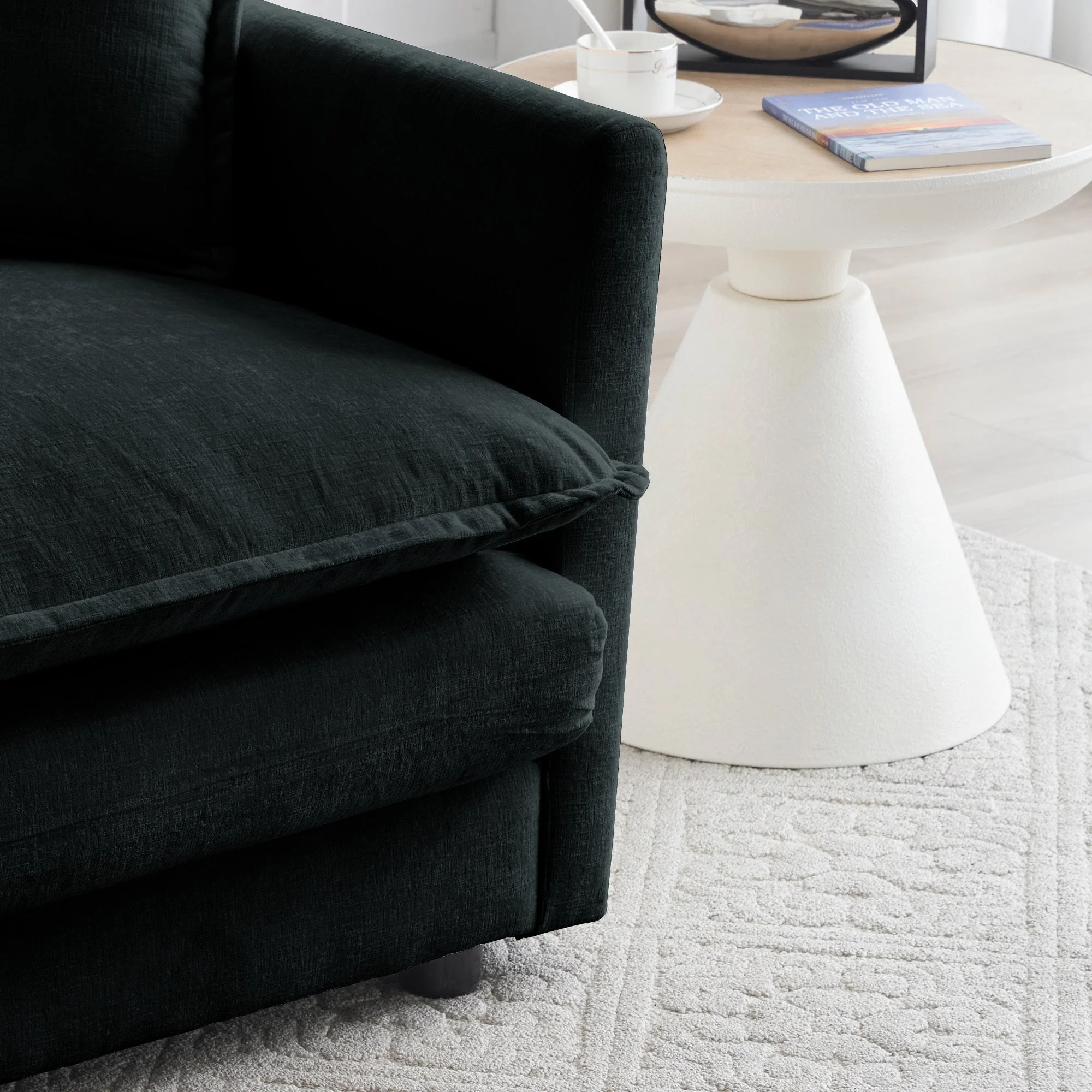 Comfy Deep Single Seat Sofa Upholstered Reading Armchair - Image 7
