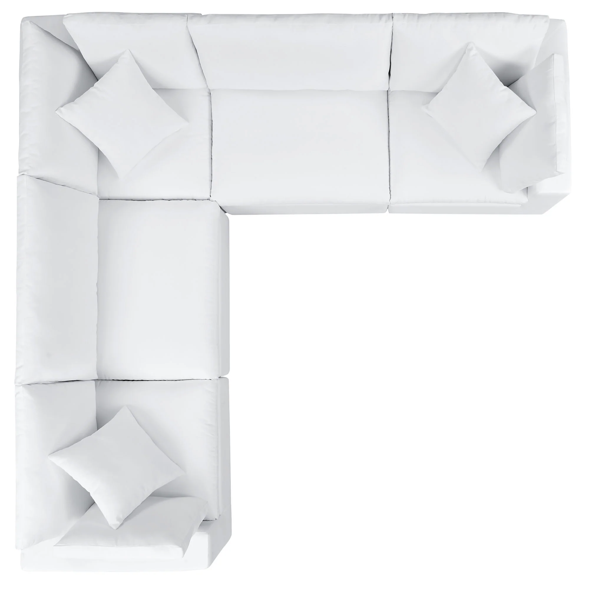 Commix 5-Piece Sunbrella Outdoor Patio Sectional Sofa by Modway - Image 3
