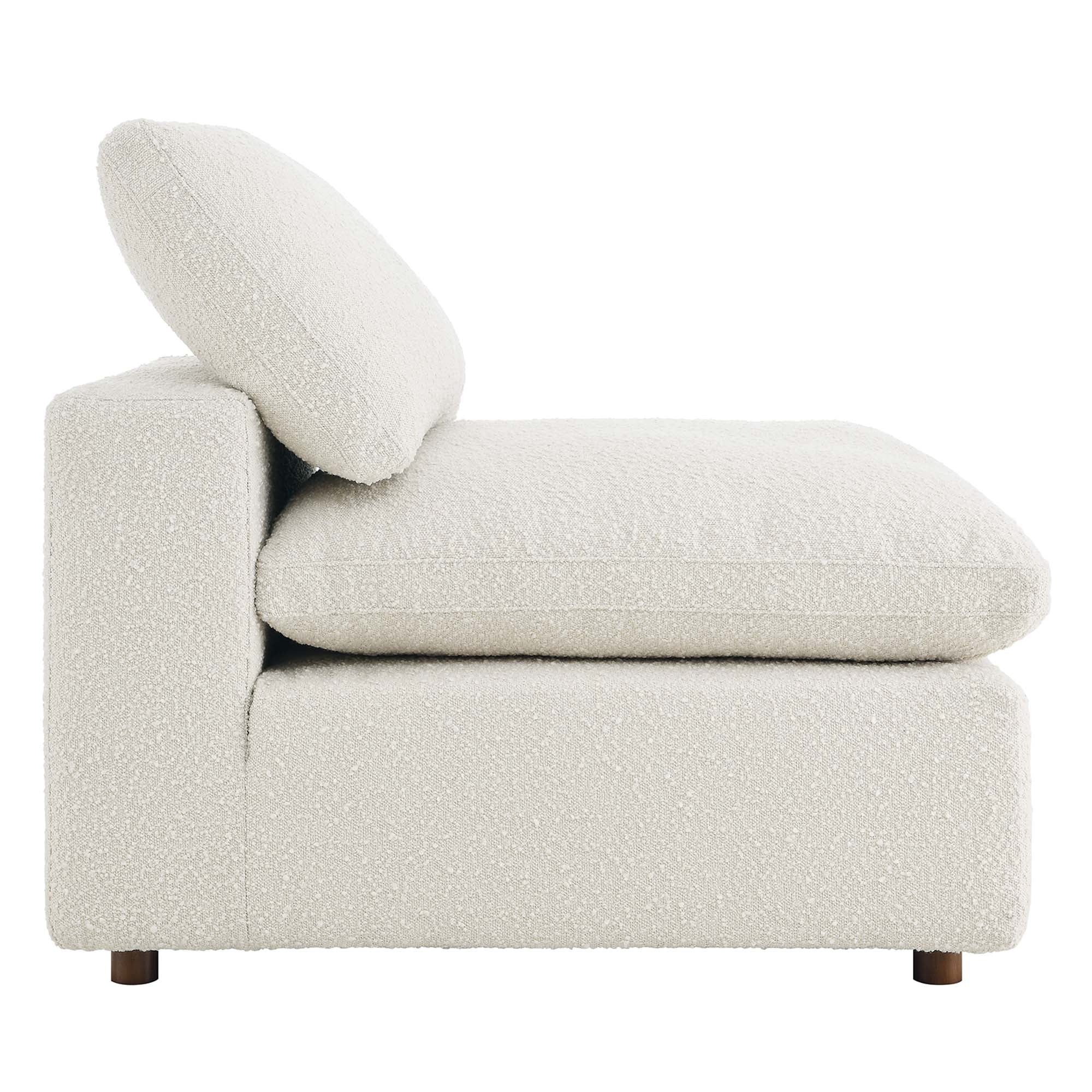 Commix Down Filled Overstuffed Boucle Fabric Armless Chair by Modway - Image 4