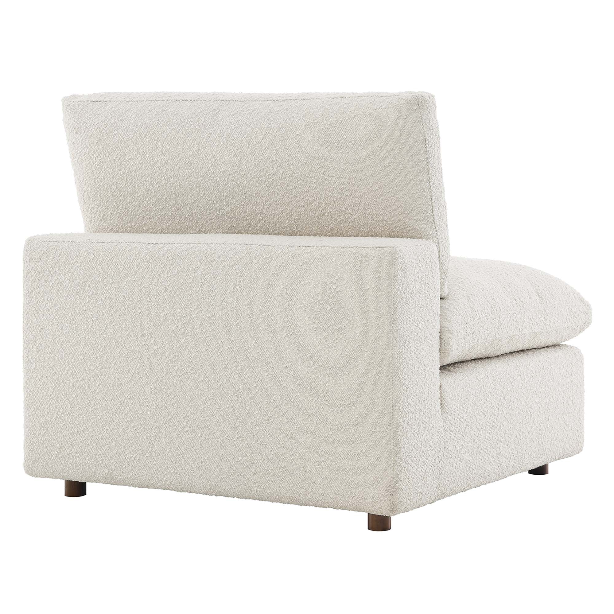 Commix Down Filled Overstuffed Boucle Fabric Armless Chair by Modway - Image 5