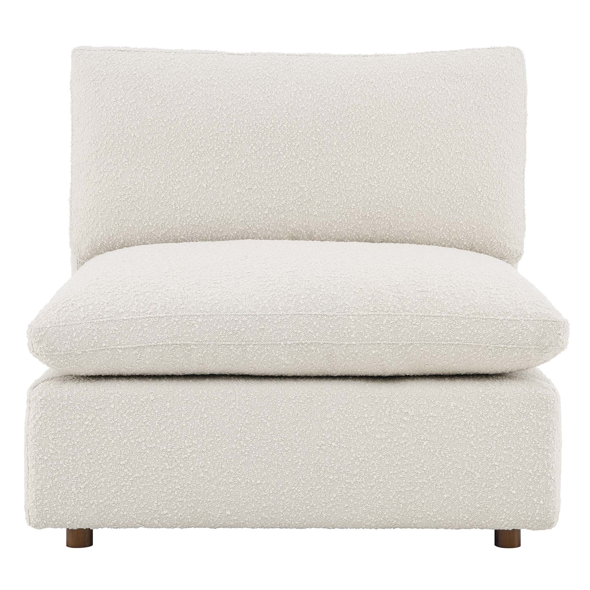 Commix Down Filled Overstuffed Boucle Fabric Armless Chair by Modway - Image 6