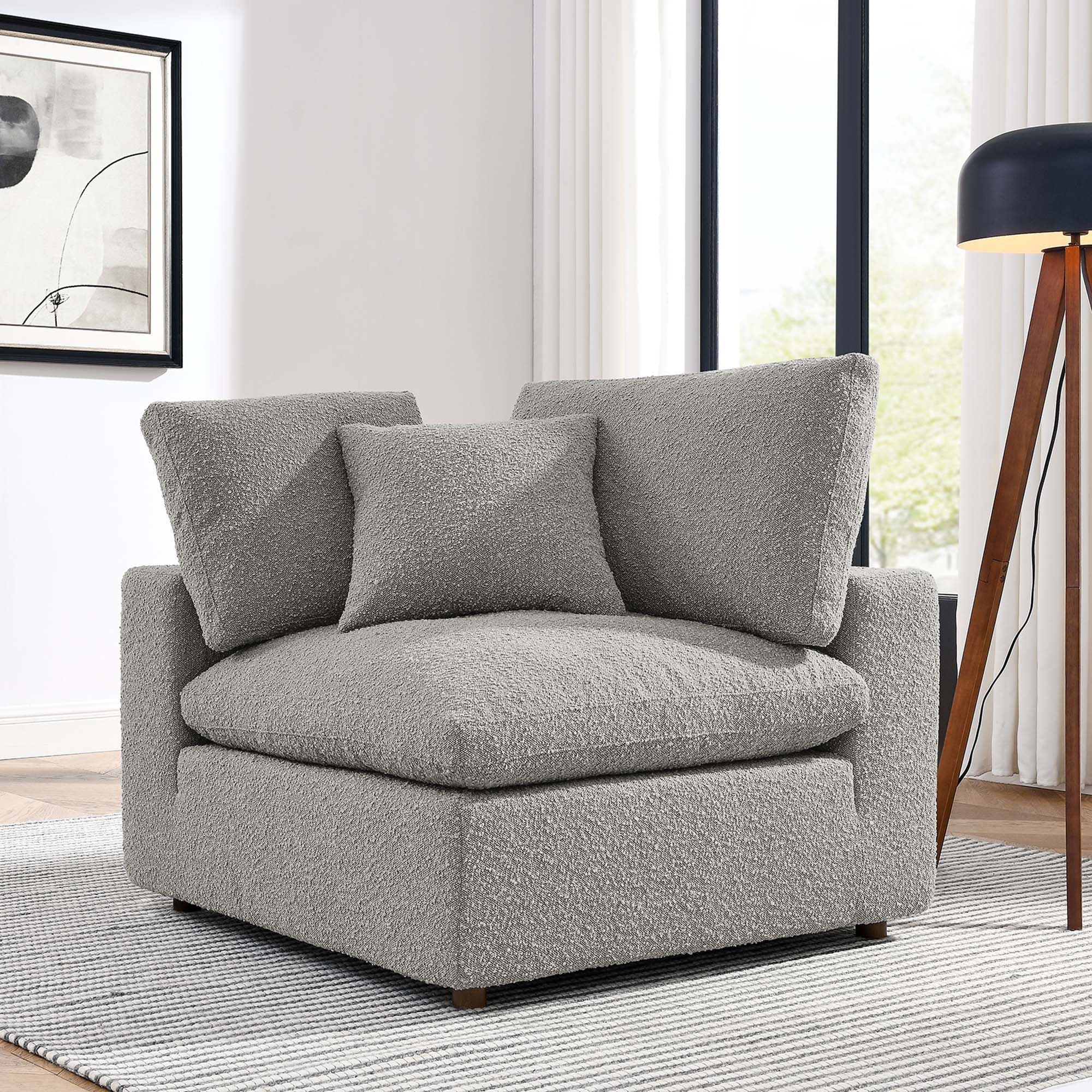 Commix Down Filled Overstuffed Boucle Fabric Corner Chair by Modway - Image 7