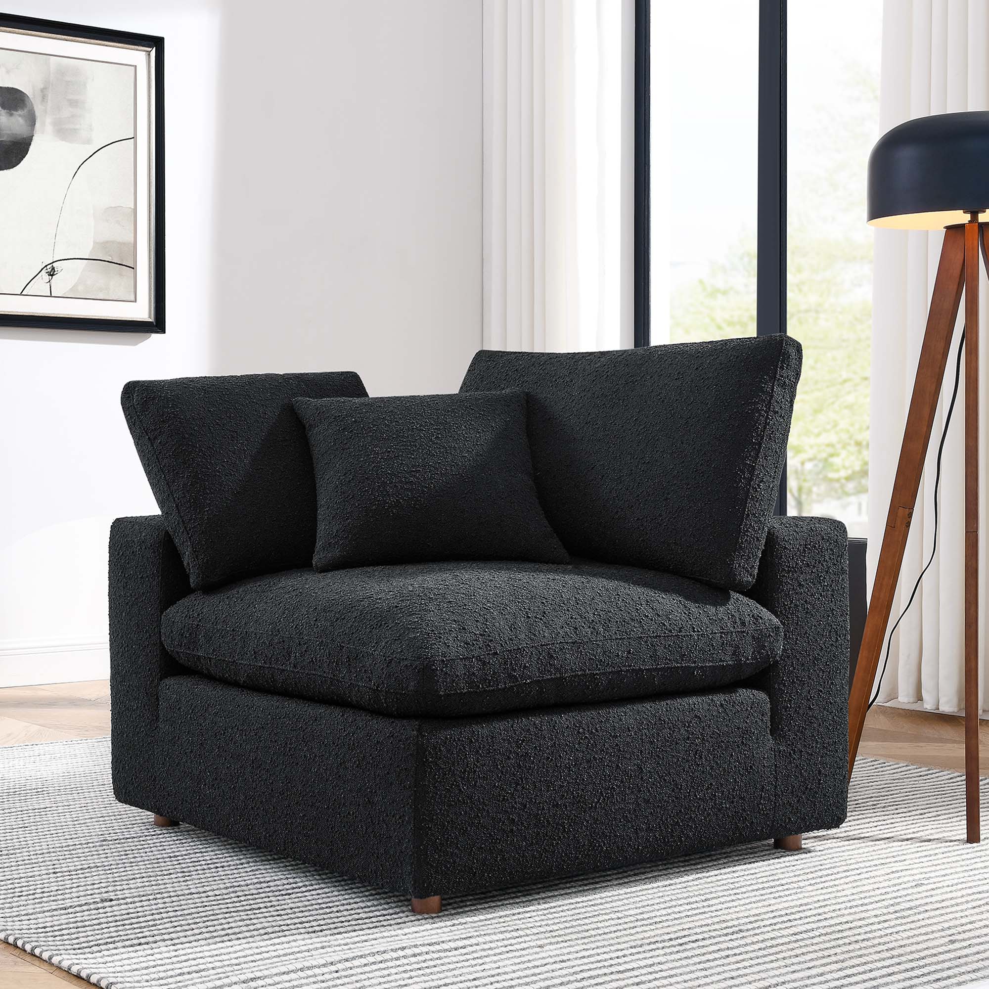 Commix Down Filled Overstuffed Boucle Fabric Corner Chair by Modway - Image 9
