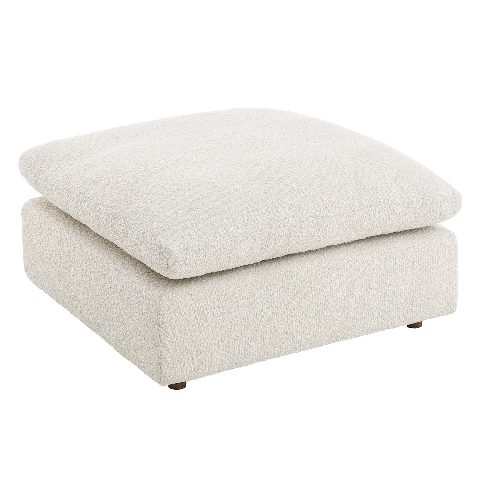 Commix Down Filled Overstuffed Boucle Fabric Ottoman by Modway - Image 14