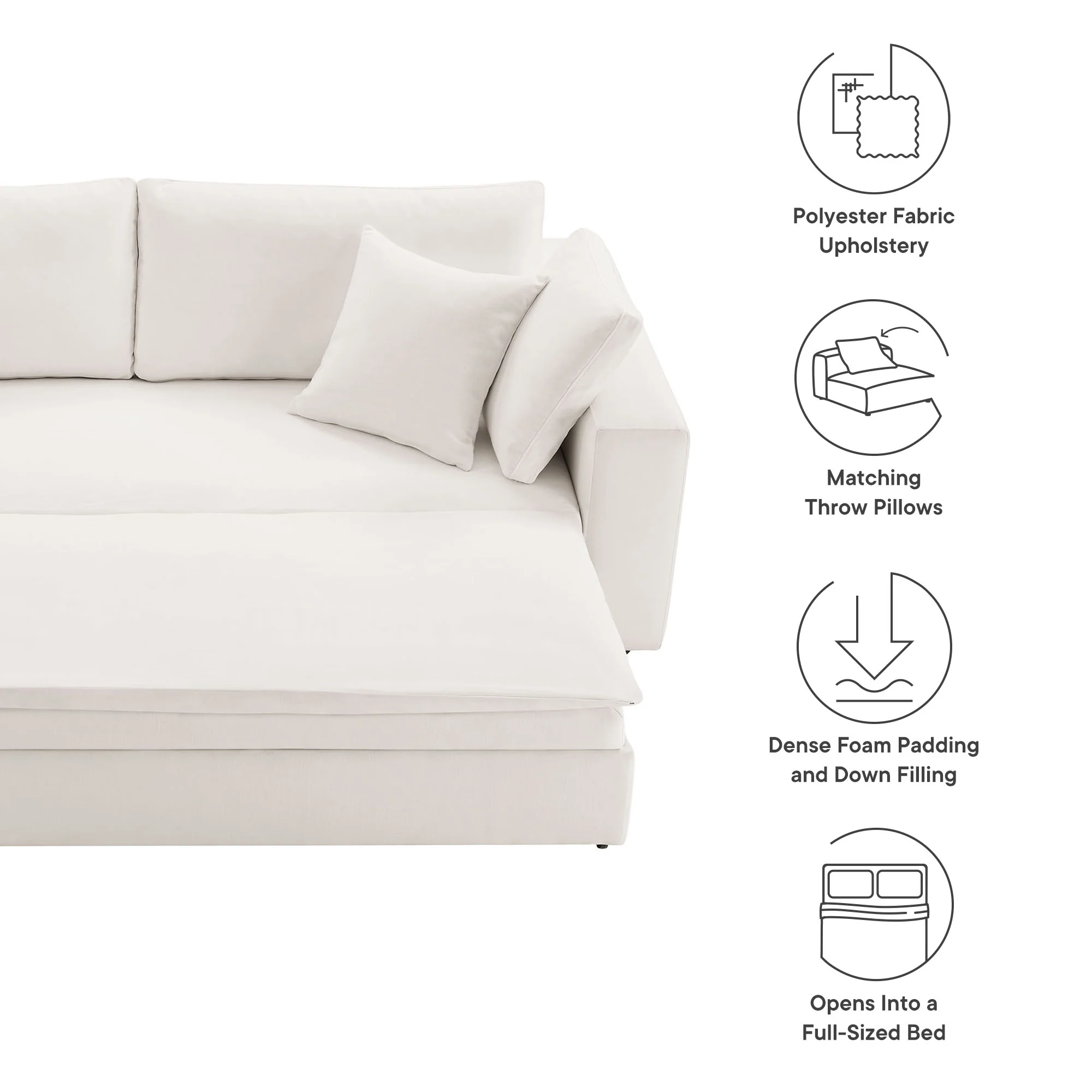 Commix Down Filled Overstuffed Sleeper Sofa by Modway - Image 16