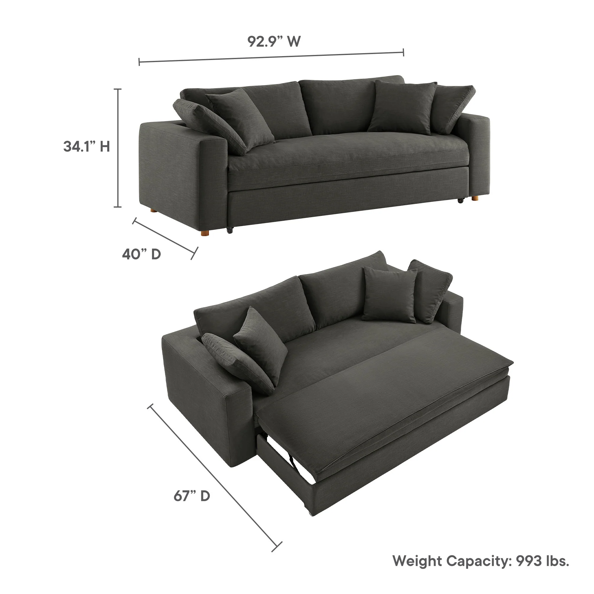 Commix Down Filled Overstuffed Sleeper Sofa by Modway - Image 19