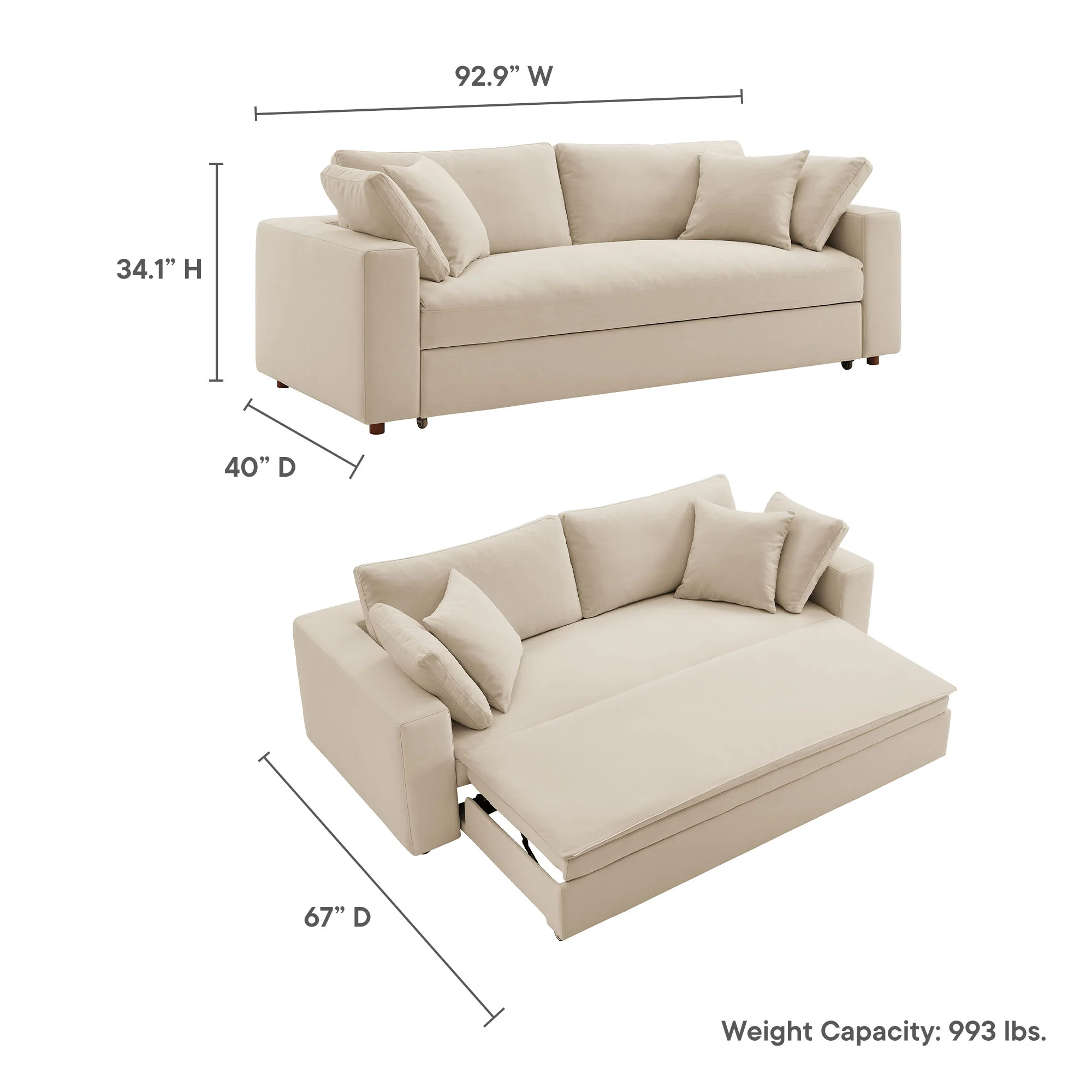Commix Down Filled Overstuffed Sleeper Sofa by Modway - Image 2
