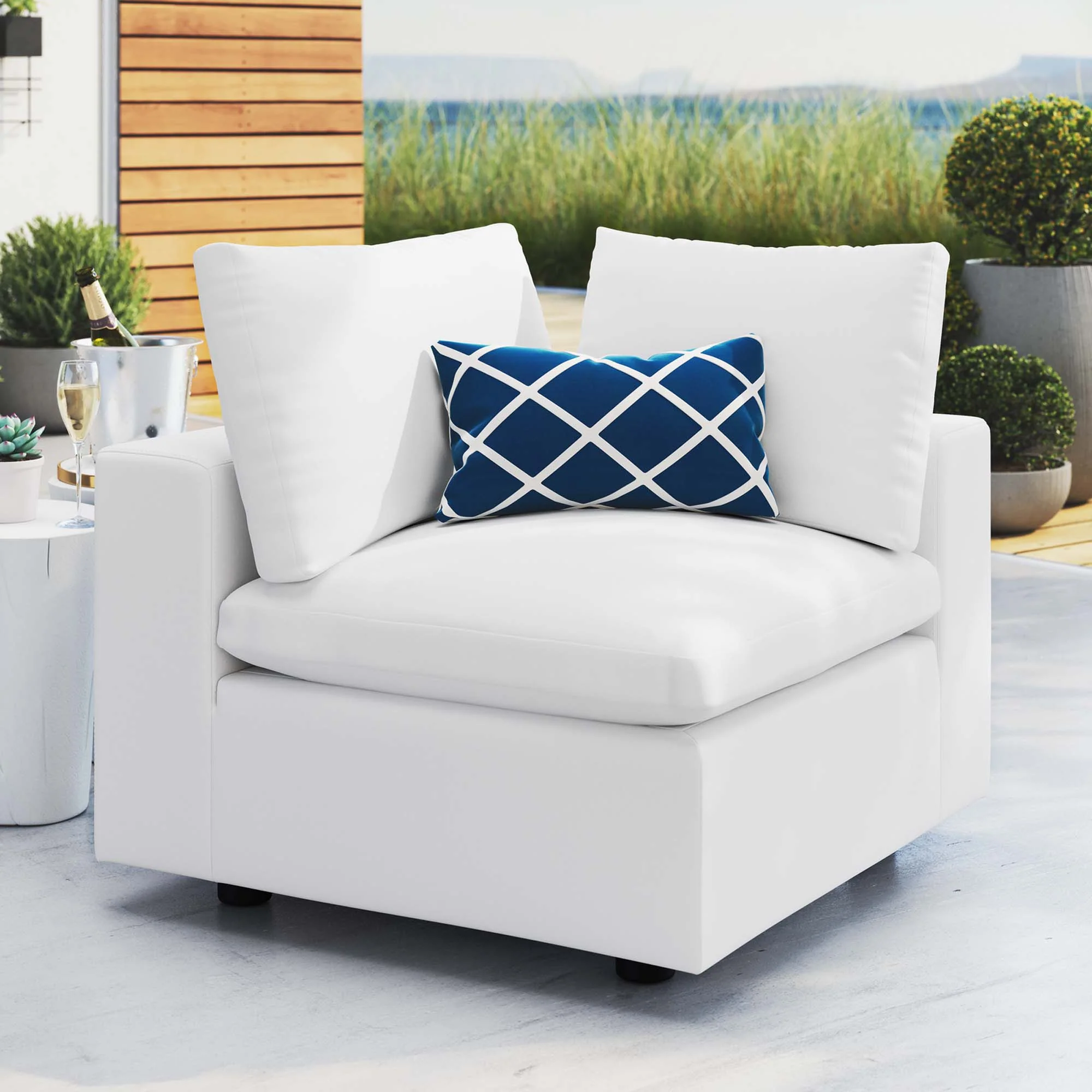 Commix Sunbrella� Outdoor Patio Corner Chair by Modway - Image 6