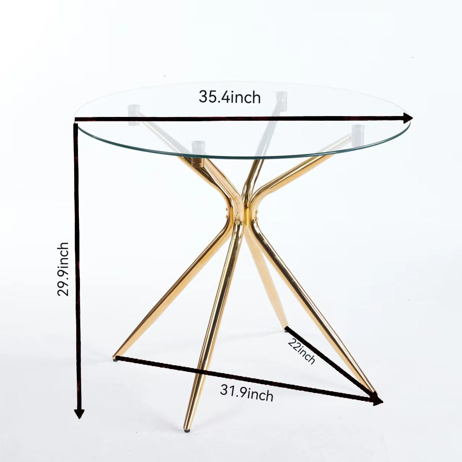 Compact Dining Table With Glass Top - Image 5