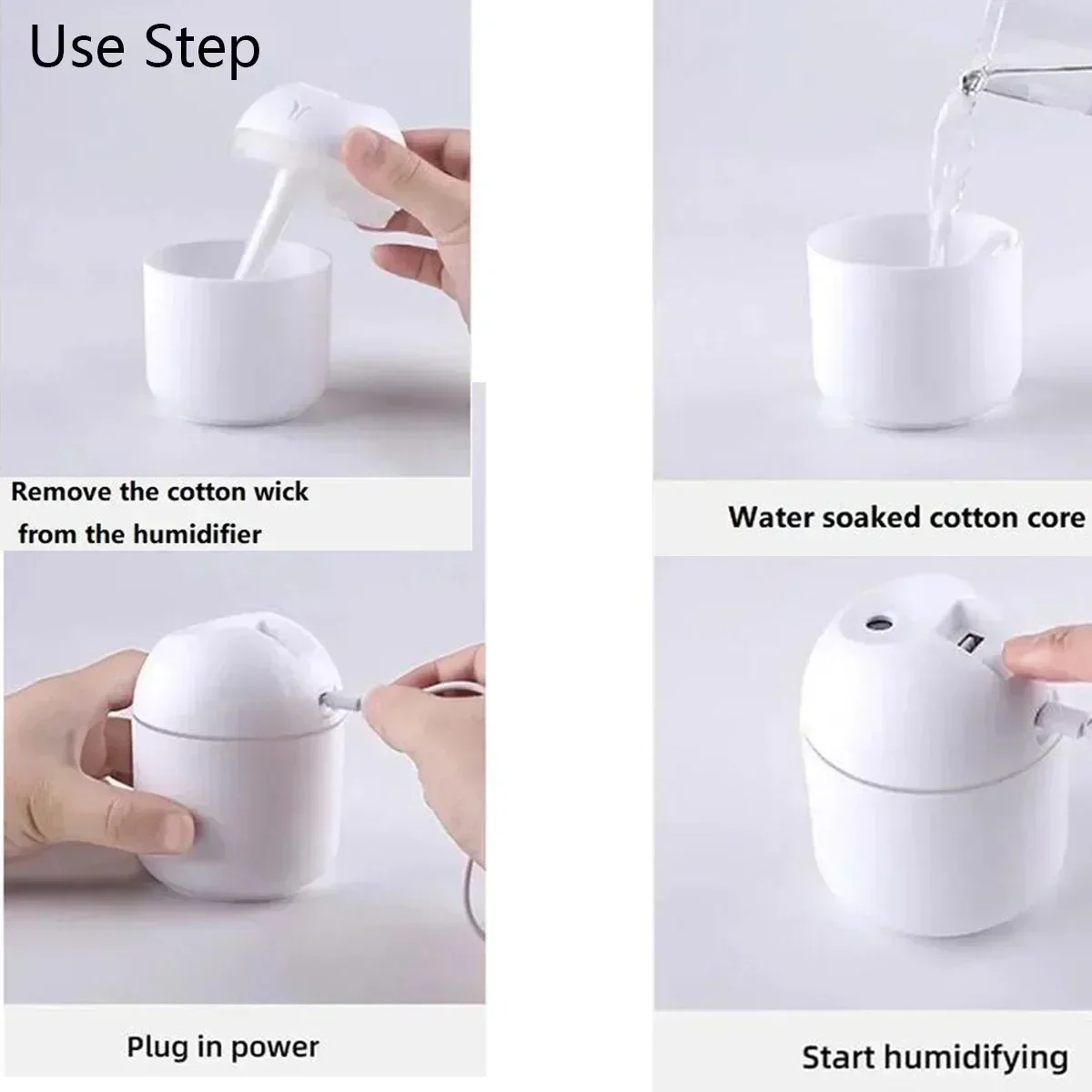 Compact USB Aroma Diffuser Humidifier with LED Night Light for Home and Car Use - Image 5