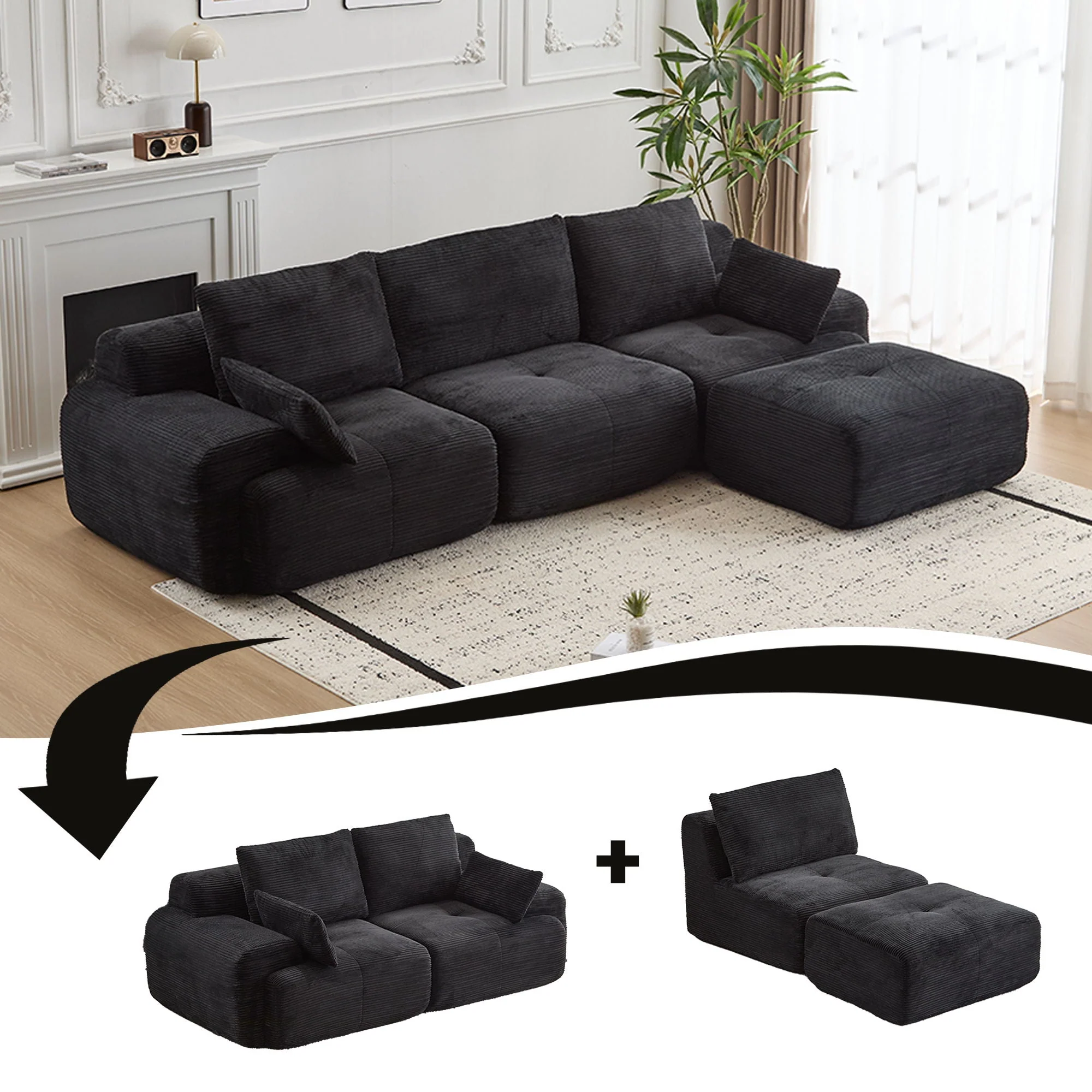 Compressed Sofa, Large Sectional Couches For Living Room - Image 12