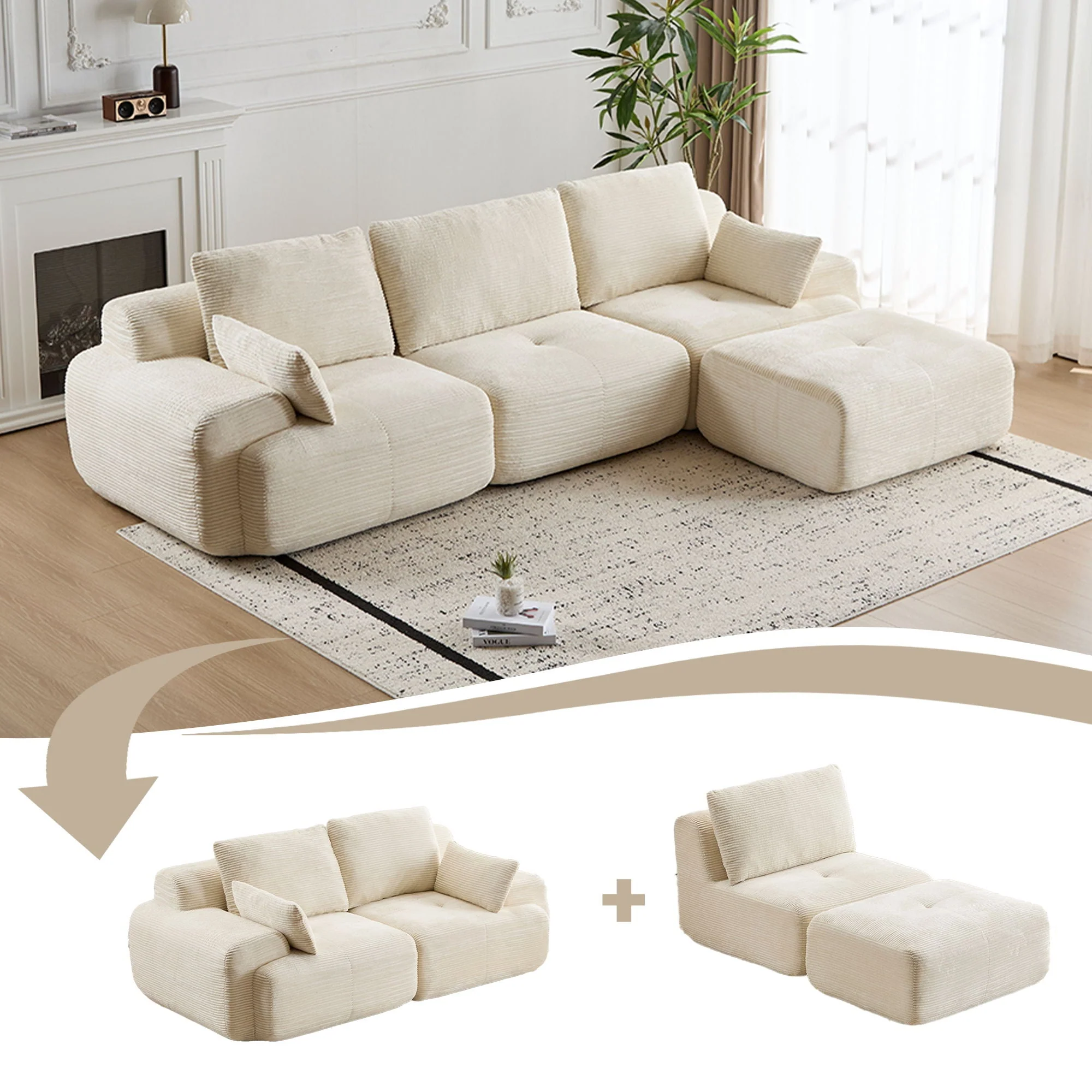 Compressed Sofa, Large Sectional Couches For Living Room - Image 14