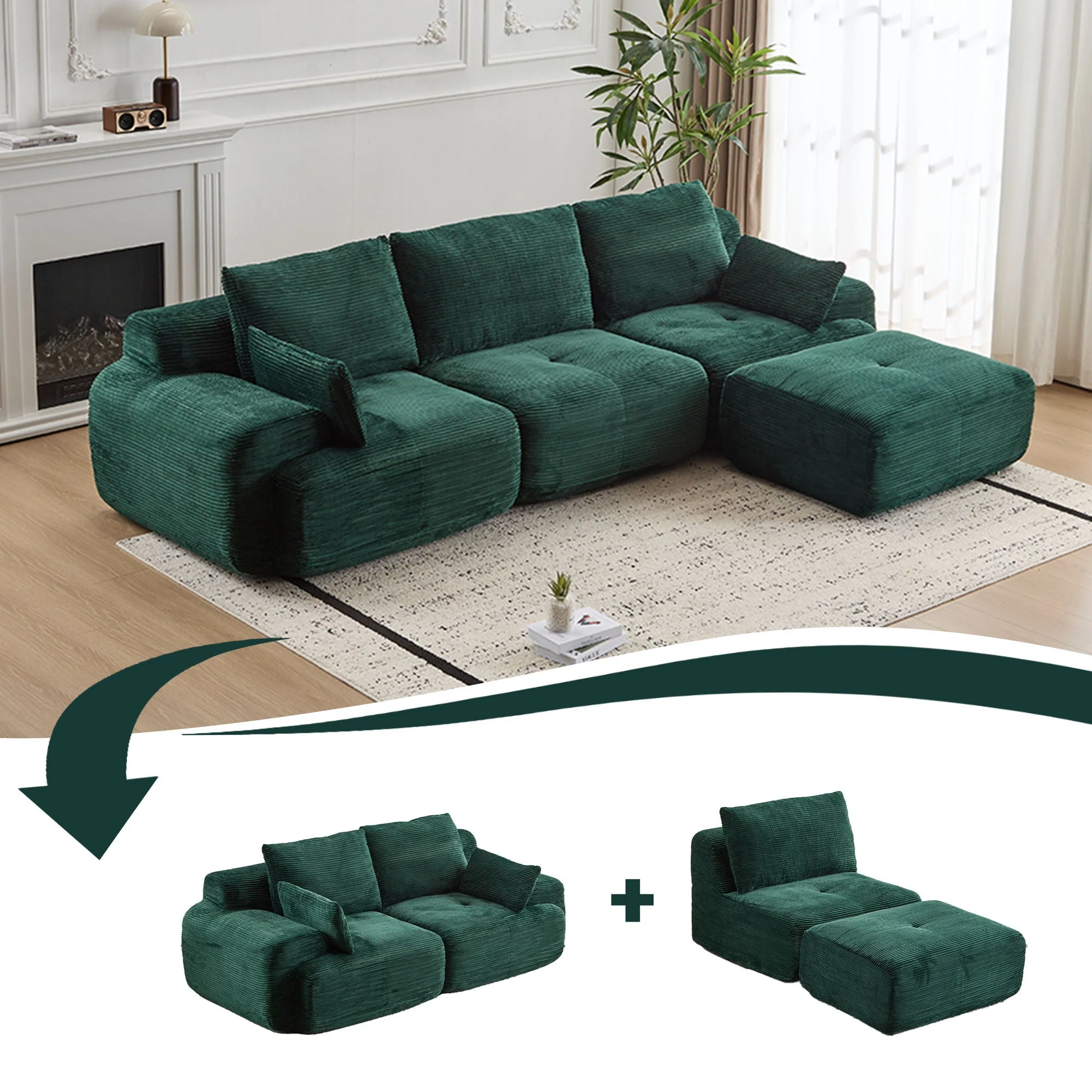 Compressed Sofa, Large Sectional Couches For Living Room - Image 9