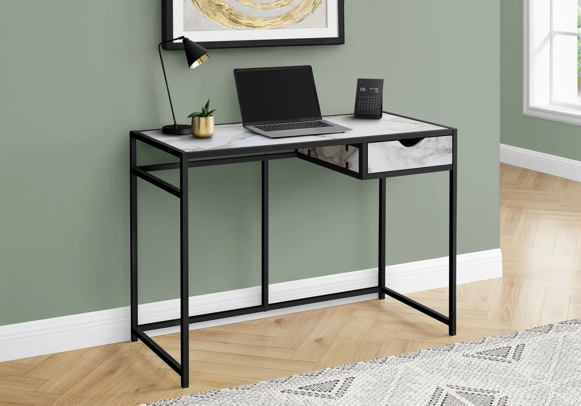 Computer Desk For Home Office, 1 Storage Drawer, Contemporary & Modern - Image 5