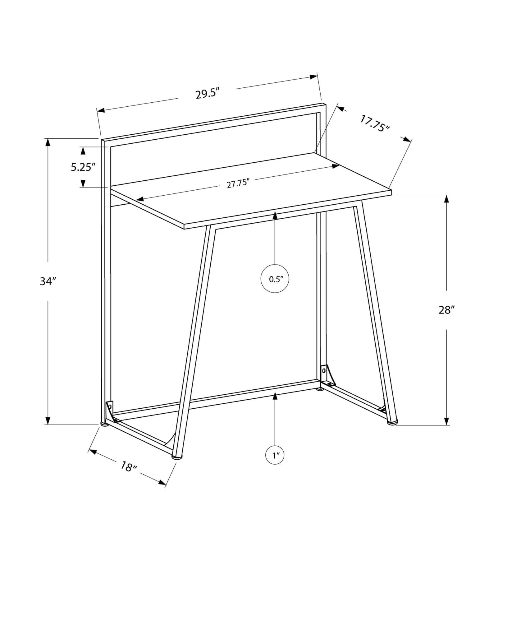 Computer Desk For Home Office, Functional Workspace Contemporary & Modern - Image 12