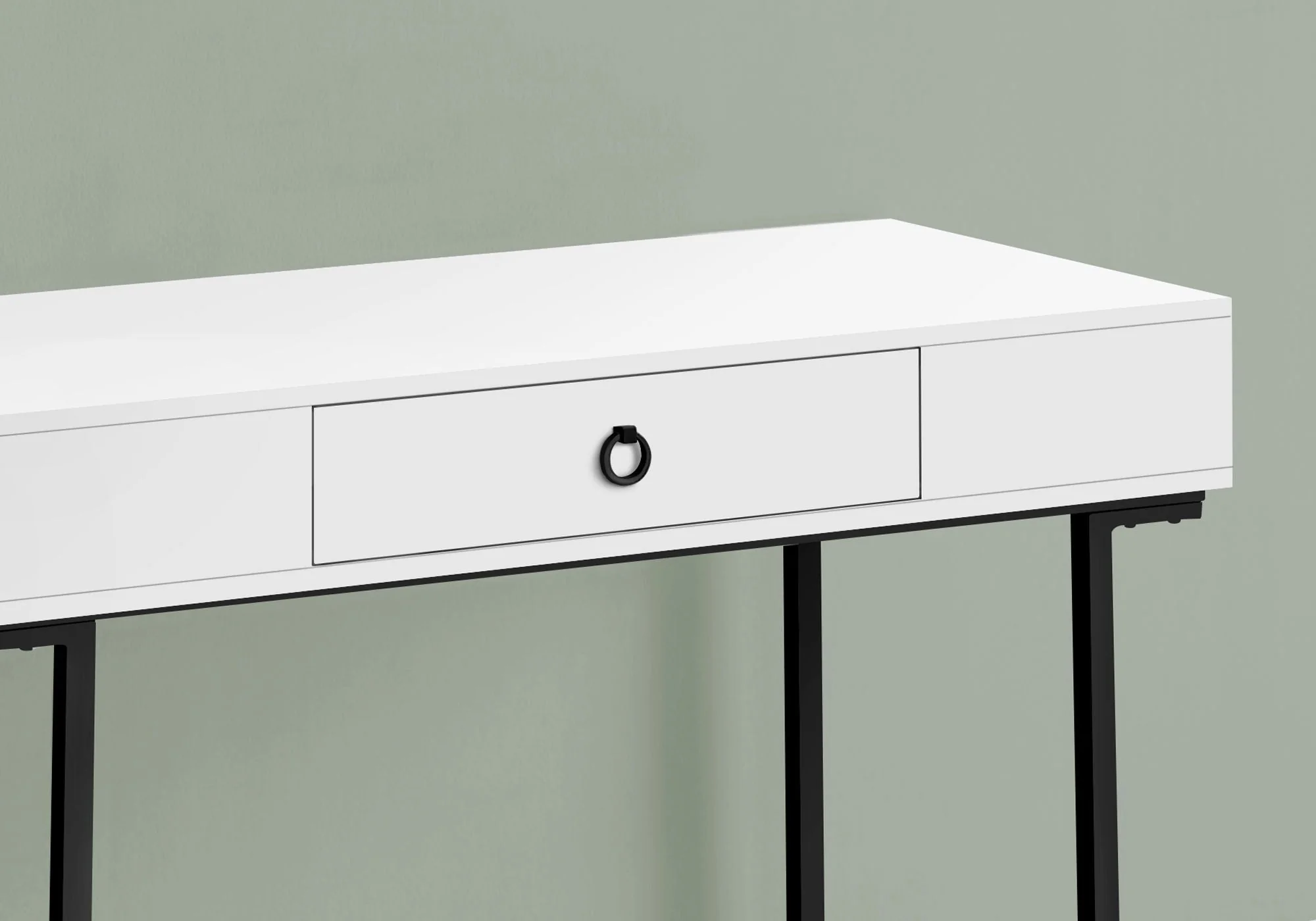 Computer Desk For Home Office, Glossy, Storage Drawer - Image 8