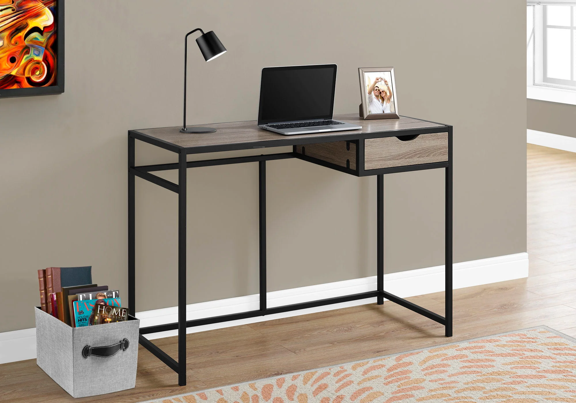 Computer Desk For Home Office, Laptop, 1 Storage Drawer, Contemporary & Modern - Image 6
