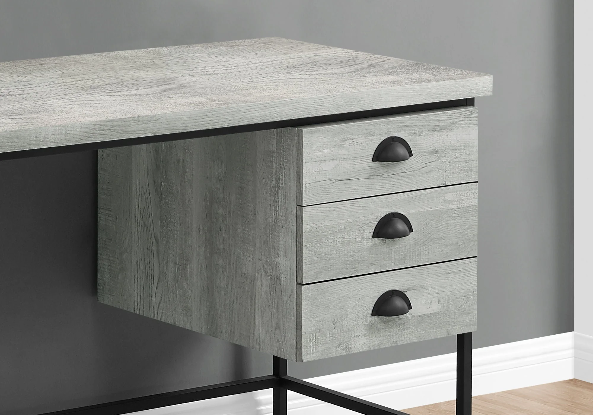 Computer Desk For Home Office, Laptop, 3 Storage Drawers, Contemporary & Moder - Image 10