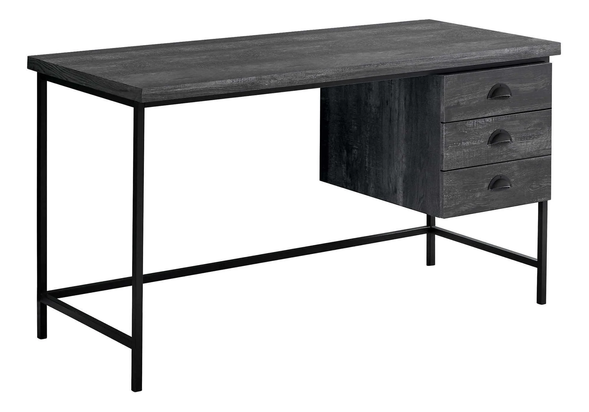 Computer Desk For Home Office, Laptop, 3 Storage Drawers, Contemporary & Moder - Image 3