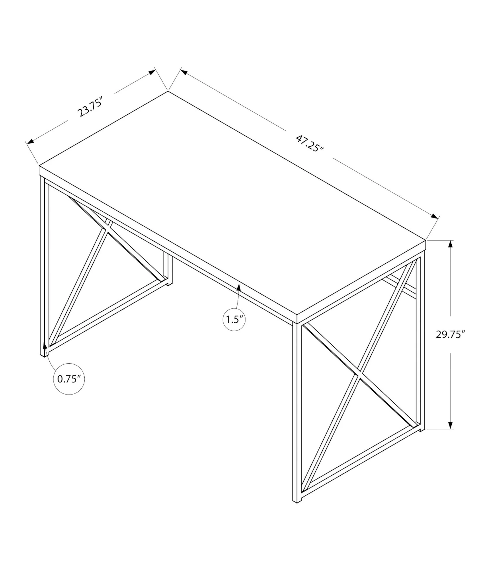 Computer Desk For Home Office, Laptop - Image 6