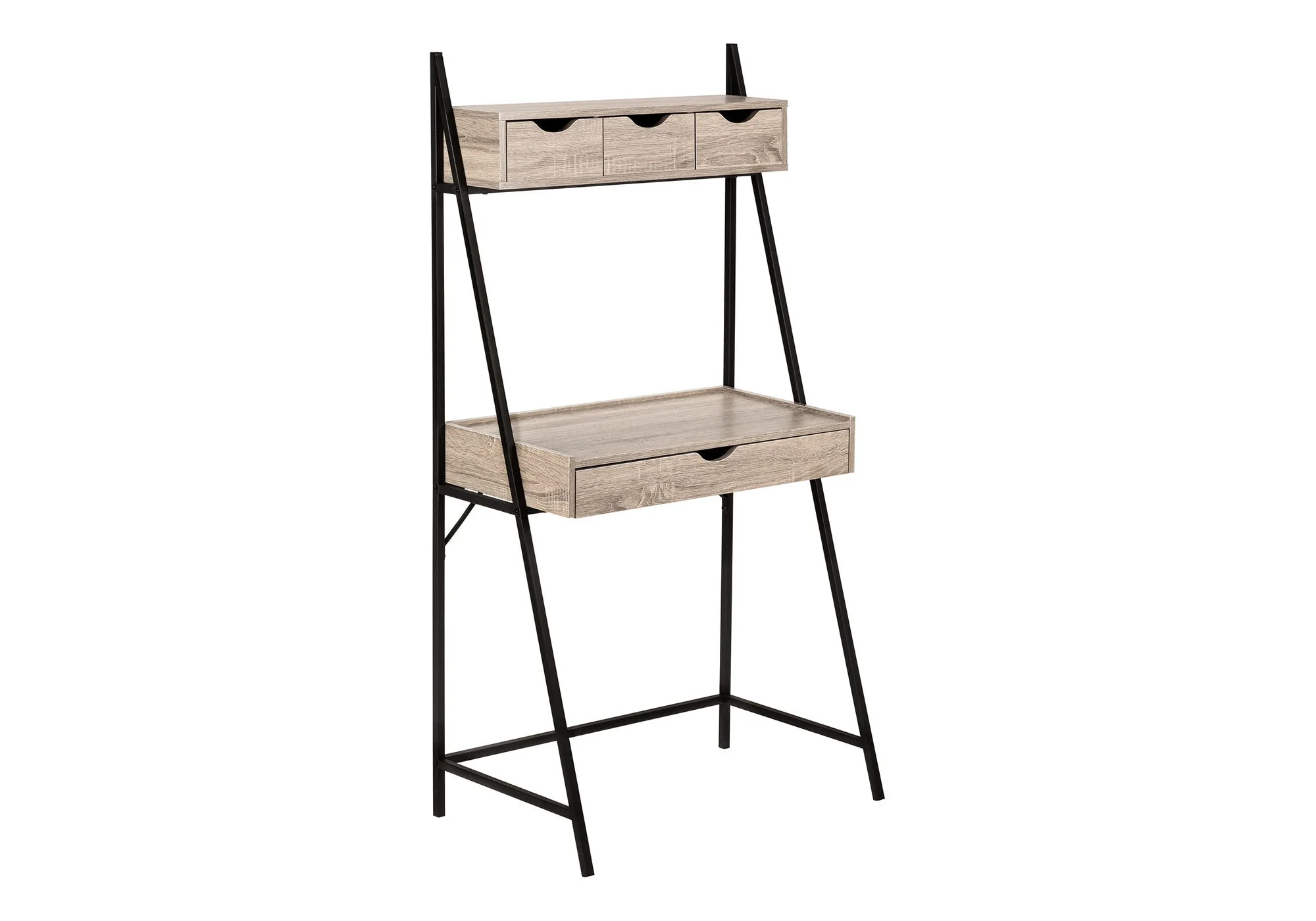 Computer Desk For Home Office, Laptop, Leaning, Storage Drawers, Contemporary & Modern - Image 2