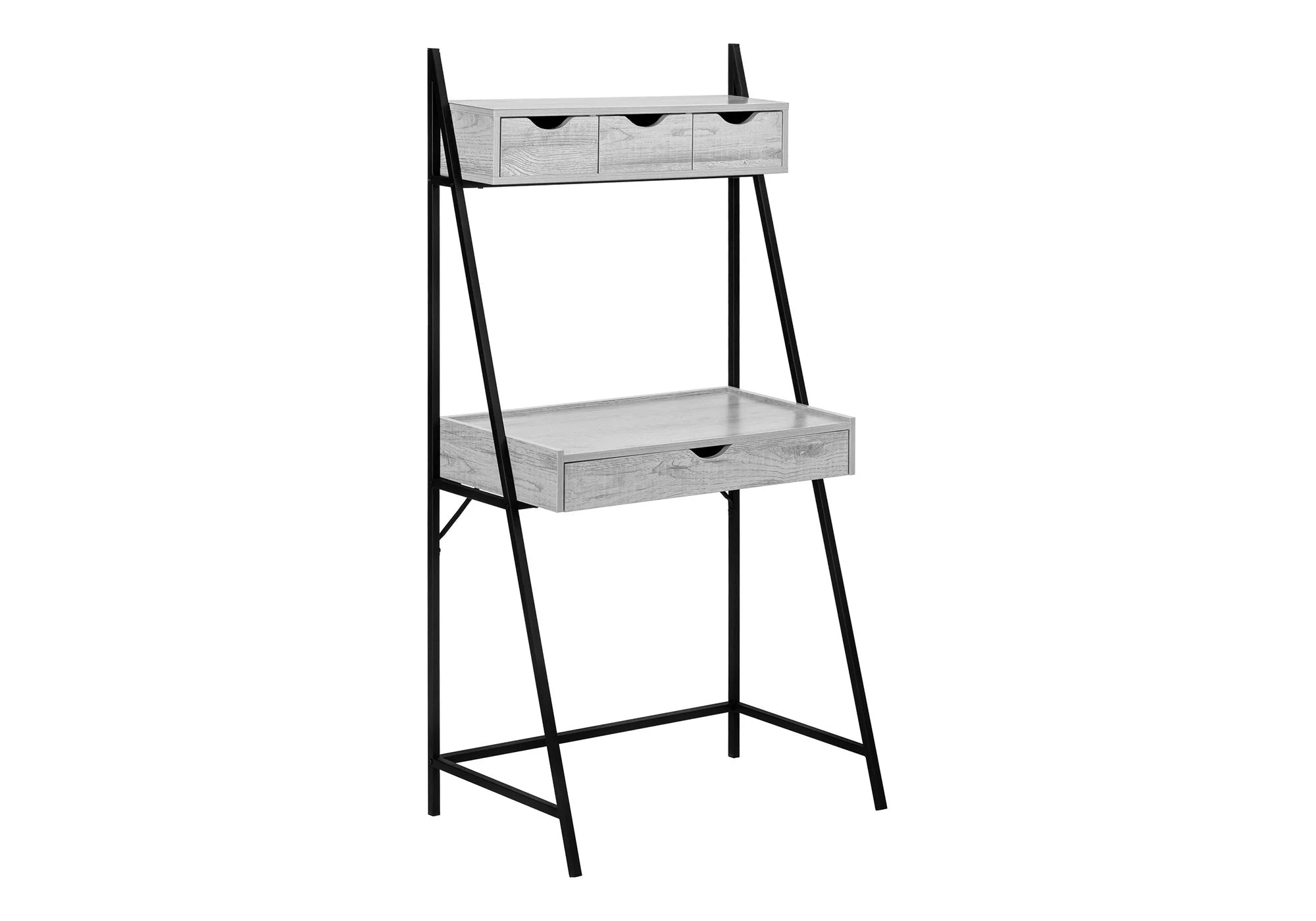 Computer Desk For Home Office, Laptop, Leaning, Storage Drawers, Contemporary & Modern - Image 3