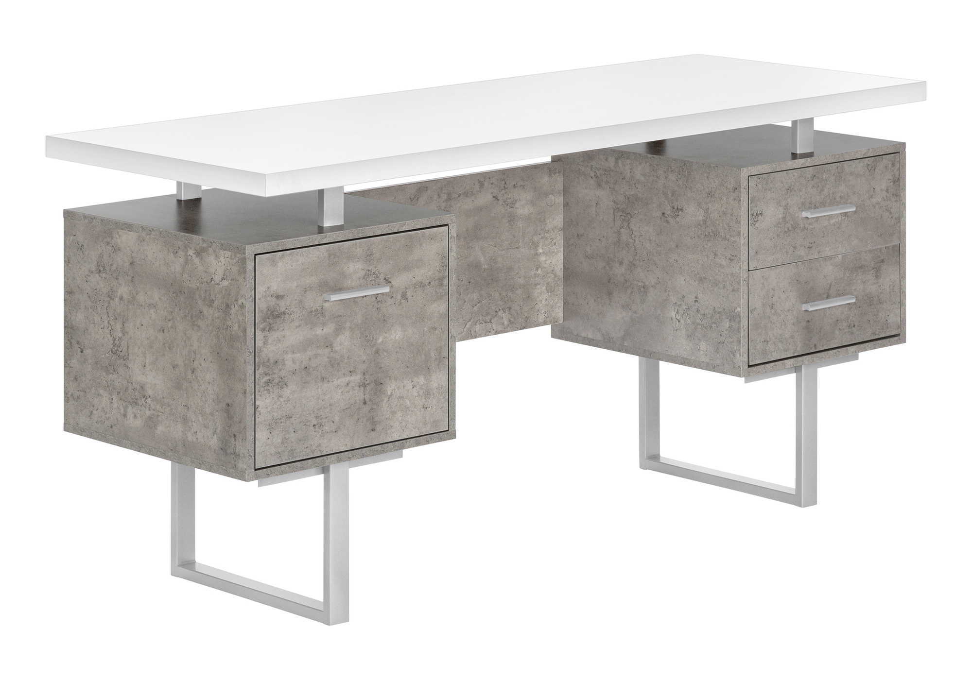 Computer Desk For Home Office, Laptop, Left, Right Set - Up, Storage Drawers, Contemporary & Modern - Image 3