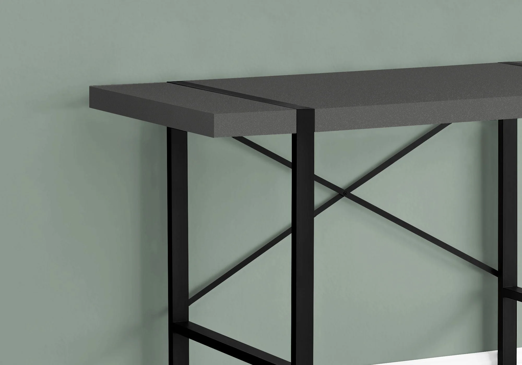 Computer Desk For Home Office, Laptop, Modern Convenient Design - Gray - Image 3