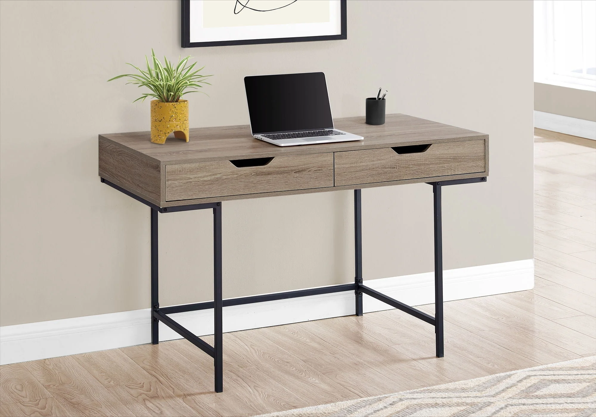 Computer Desk For Home Office, Laptop, Storage Drawers, Contemporary & Modern - Image 10