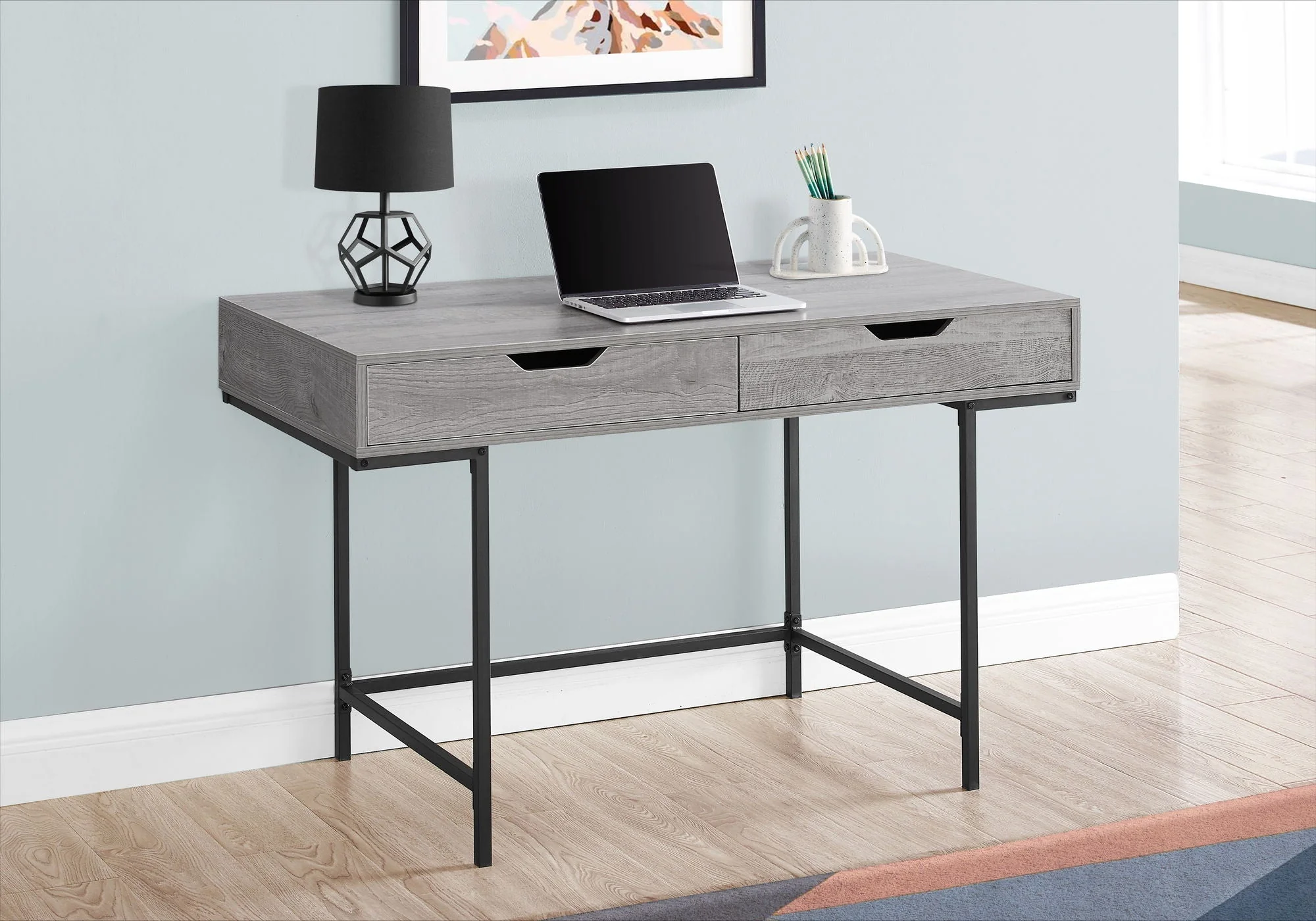 Computer Desk For Home Office, Laptop, Storage Drawers, Contemporary & Modern - Image 16