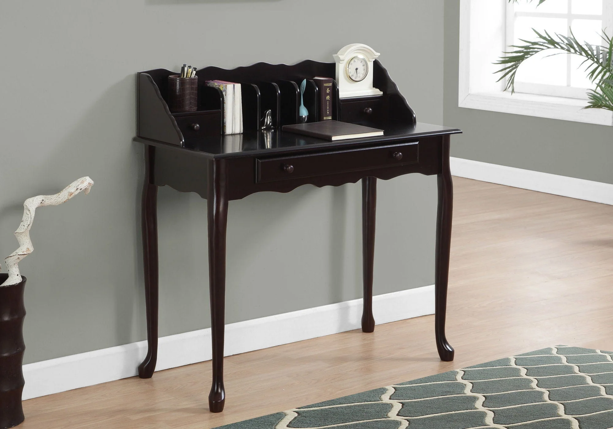Computer Desk For Home Office, Laptop, Storage Drawers, Traditional - Image 4