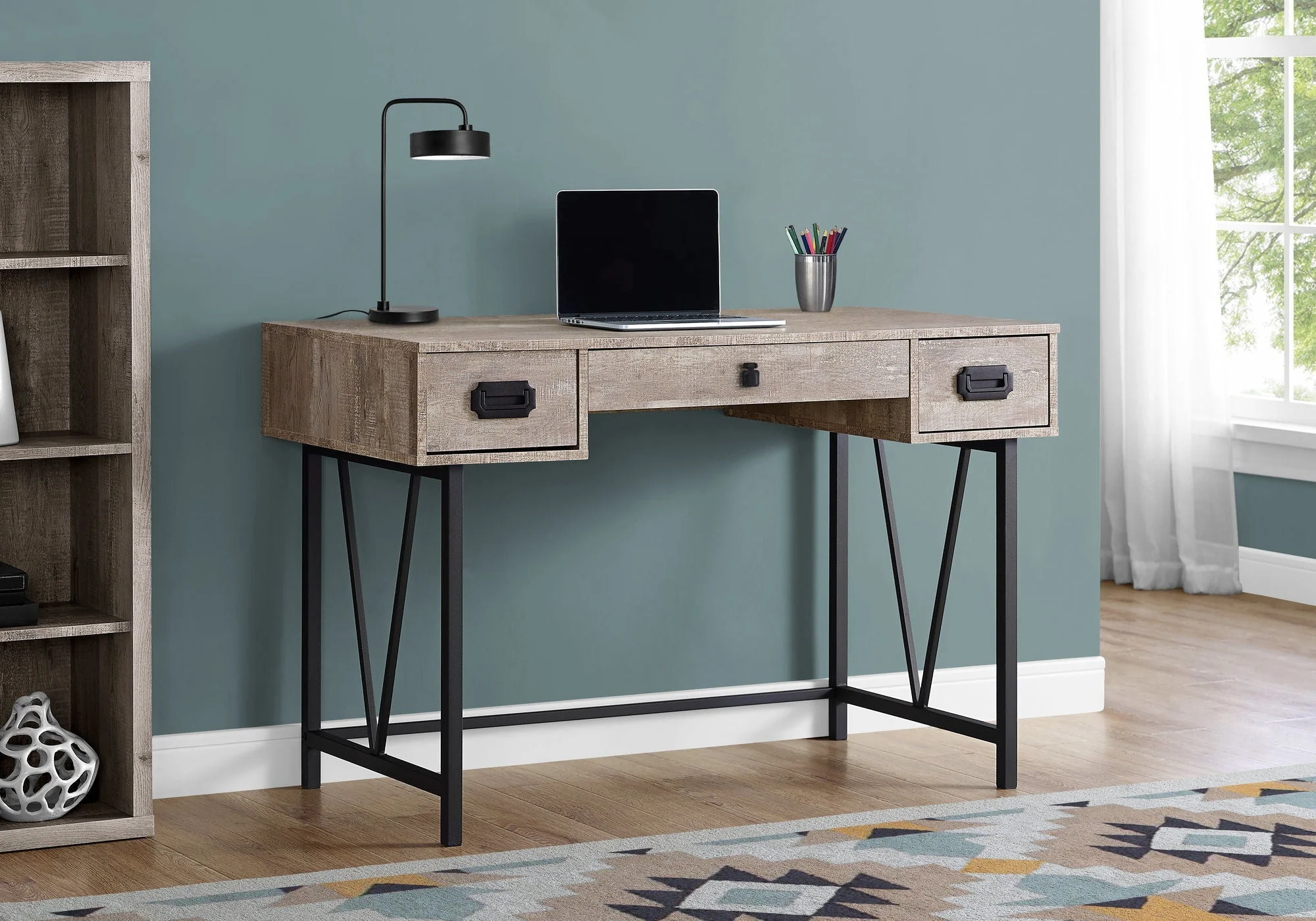 Computer Desk For Home Office, Laptop, Storage Drawers, Transitional - Image 10