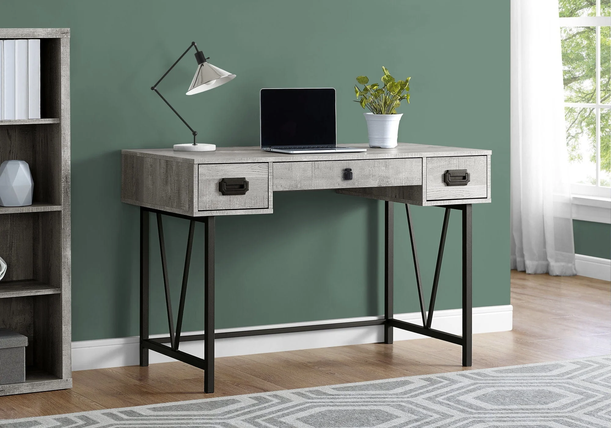 Computer Desk For Home Office, Laptop, Storage Drawers, Transitional - Image 11