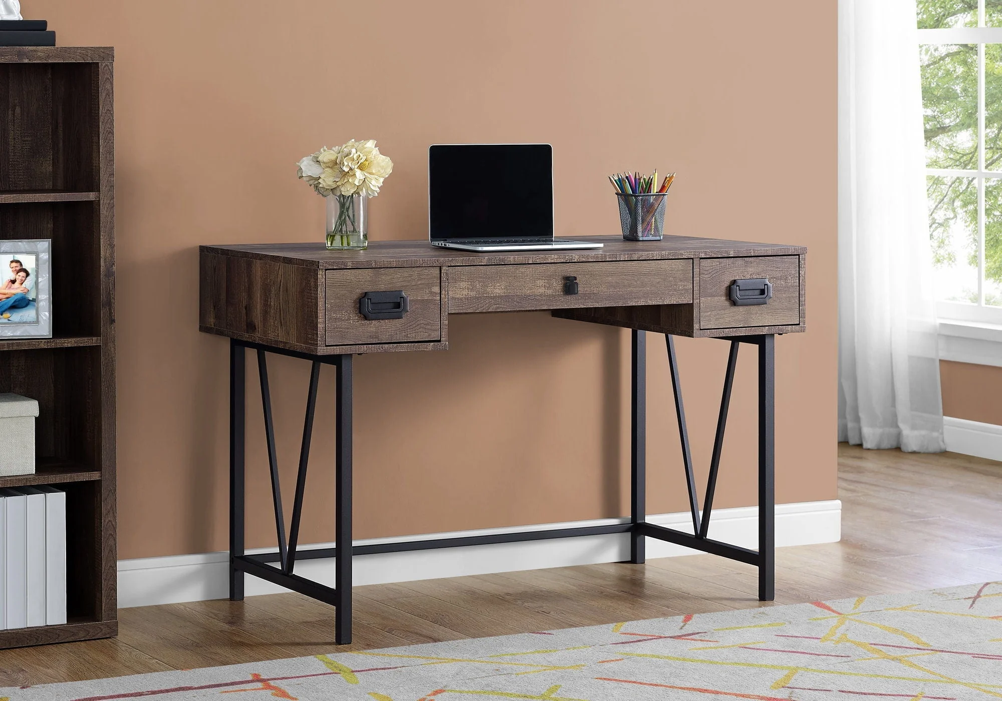 Computer Desk For Home Office, Laptop, Storage Drawers, Transitional - Image 6