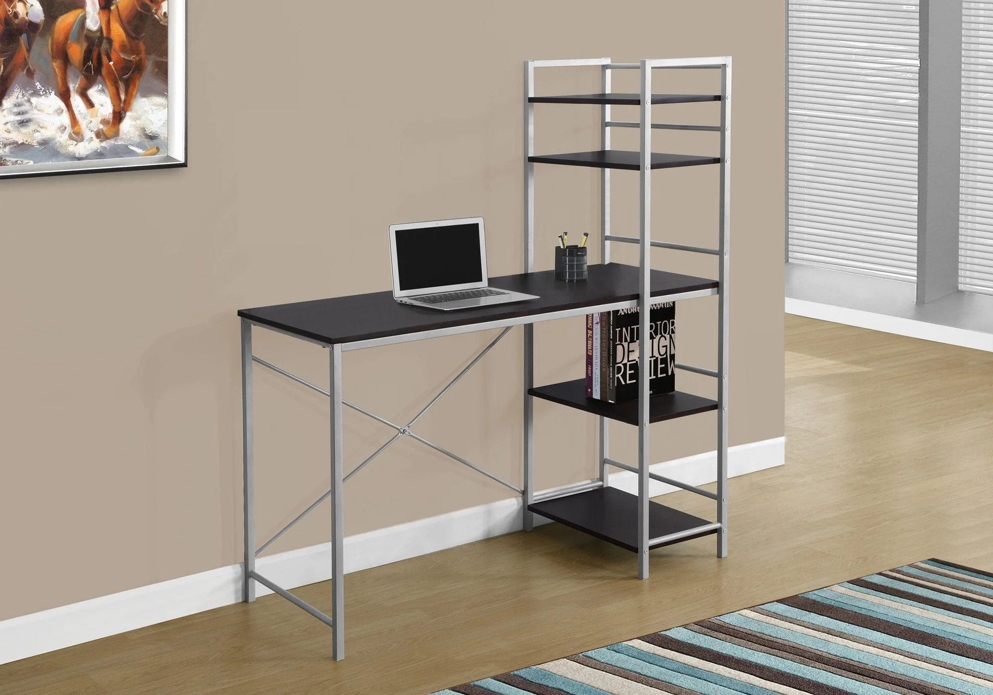 Computer Desk For Home Office, Laptop Storage Shelves - Image 3