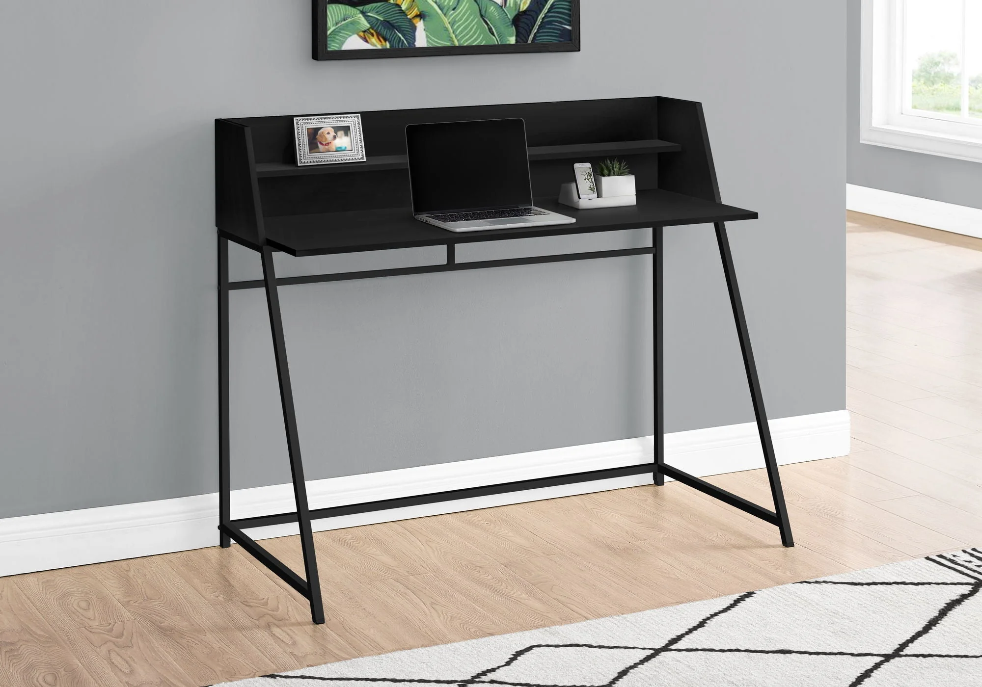 Computer Desk For Home Office Laptop, Storage Shelves, Contemporary & Modern - Image 10