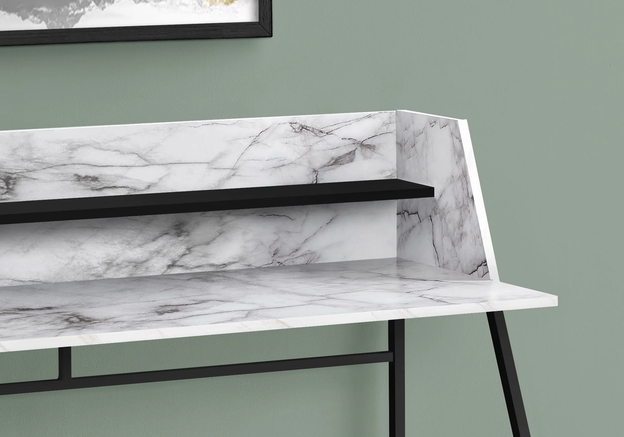 Computer Desk For Home Office Laptop, Storage Shelves, Contemporary & Modern - Image 11