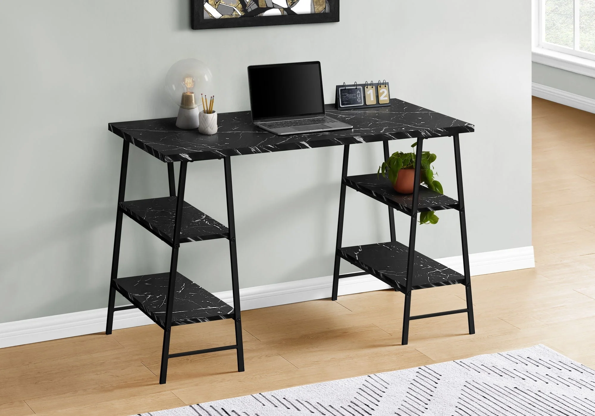 Computer Desk For Home Office, Laptop, Storage Shelves, Contemporary & Modern - Image 17