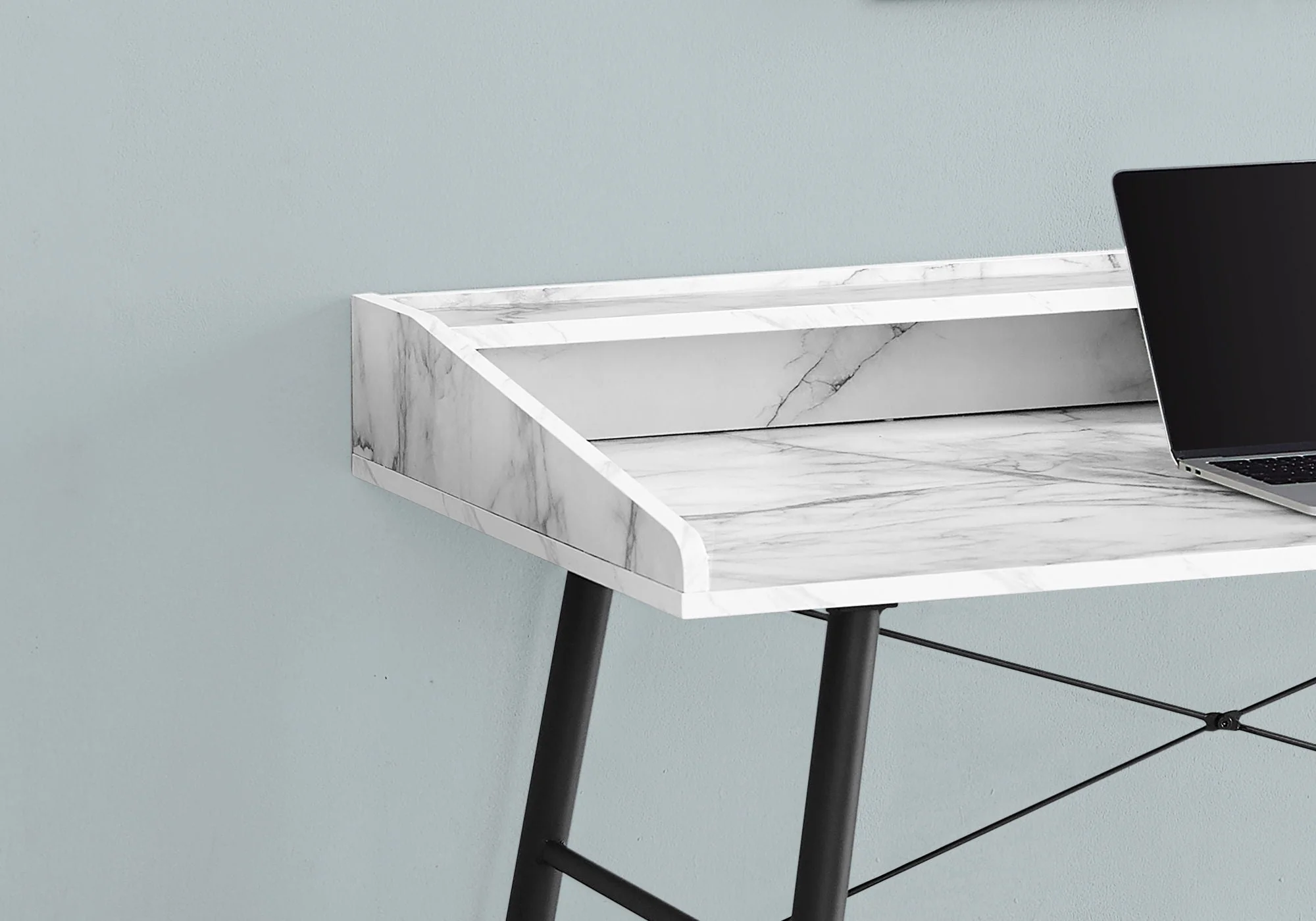 Computer Desk For Home Office, Laptop Storage Shelves, Contemporary & Modern - Image 11