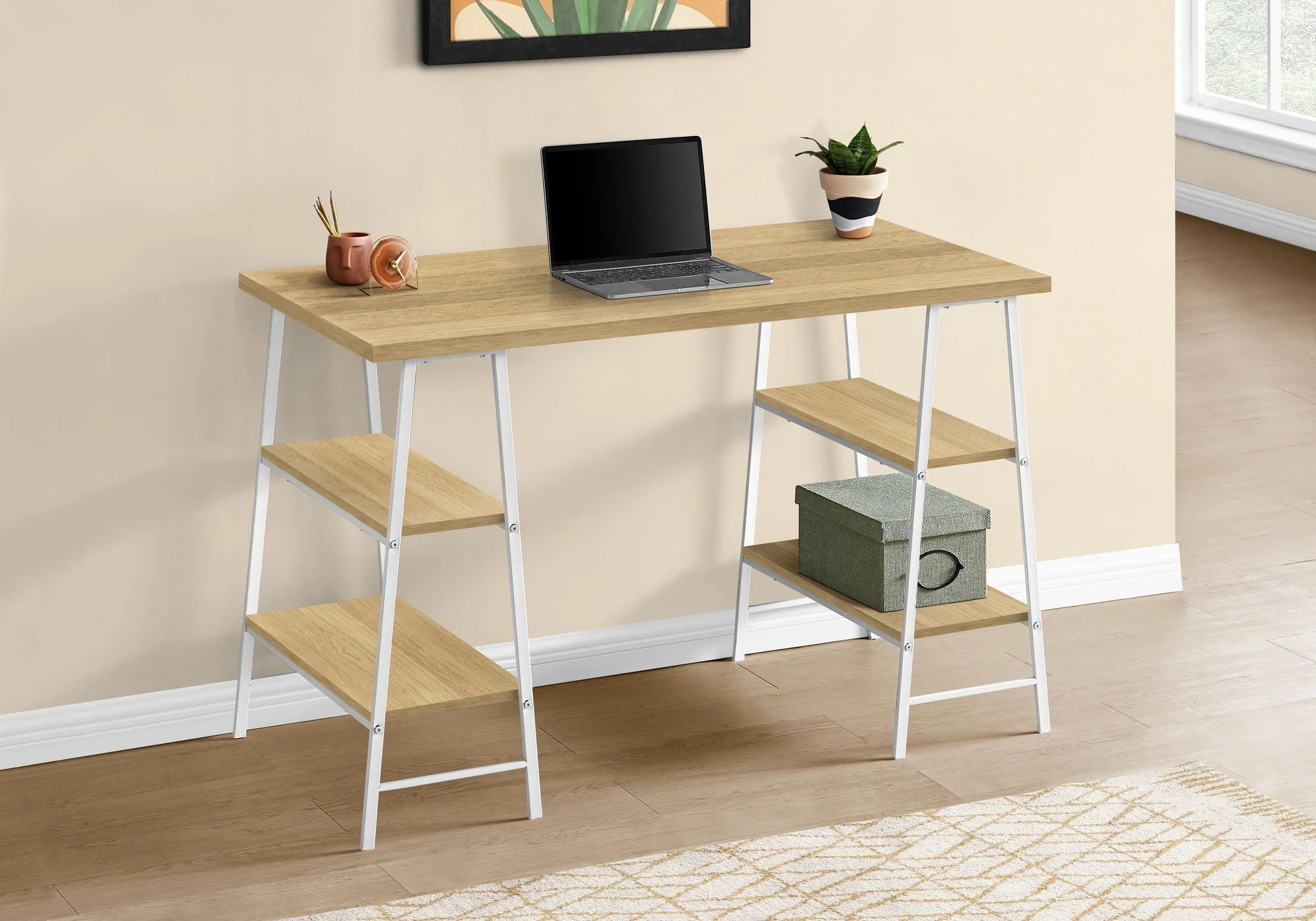 Computer Desk For Home Office, Laptop, Storage Shelves, Contemporary & Modern - Image 20