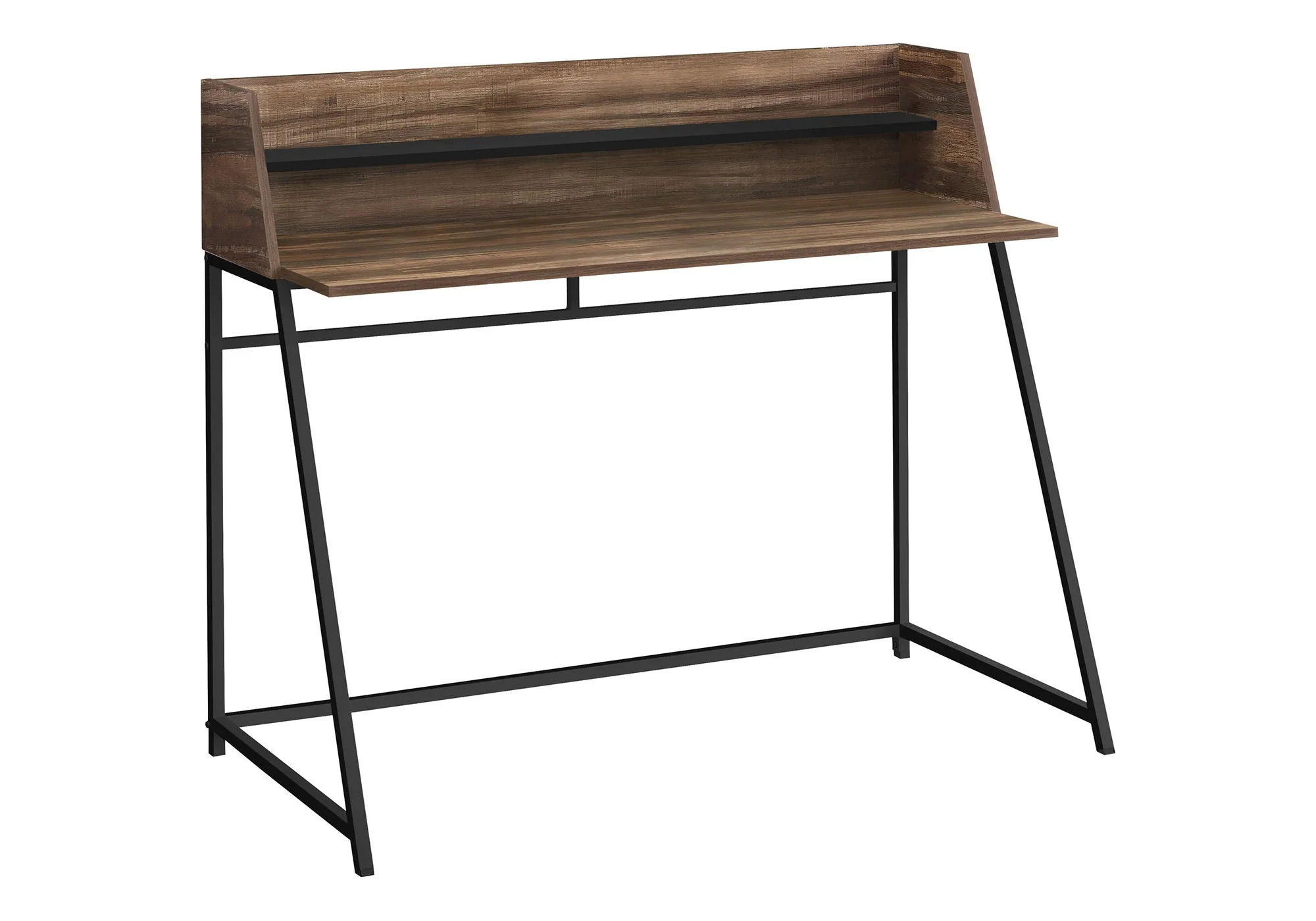 Computer Desk For Home Office, Laptop, Storage Shelves, Marble Look Contemporary & Modern - Image 2