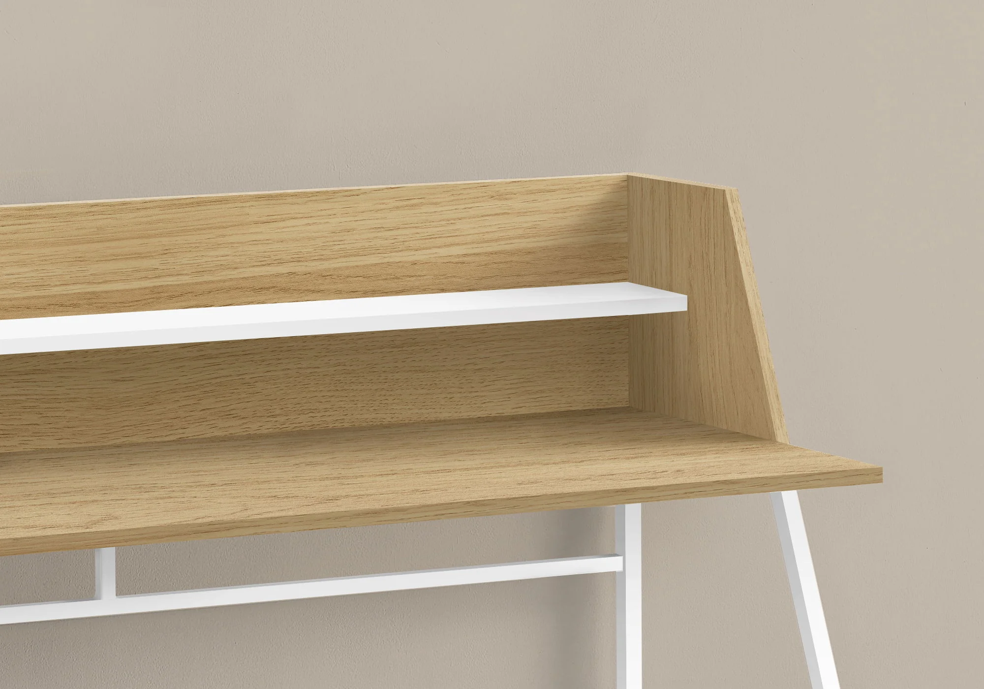 Computer Desk For Home Office, Laptop, Storage Shelves, Marble Look Contemporary & Modern - Image 21